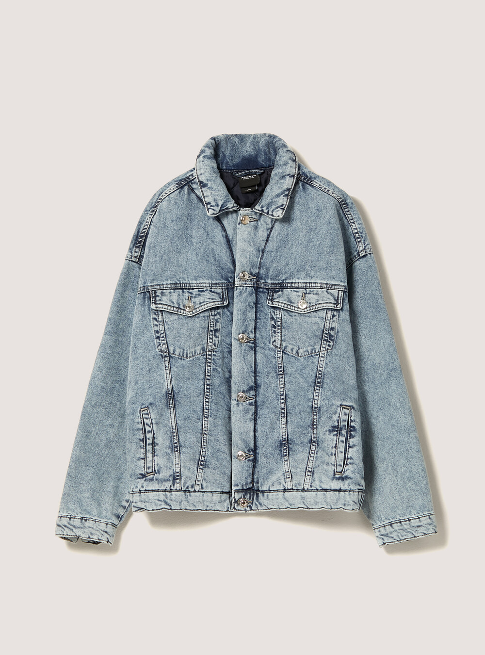 Oversized padded denim jacket1