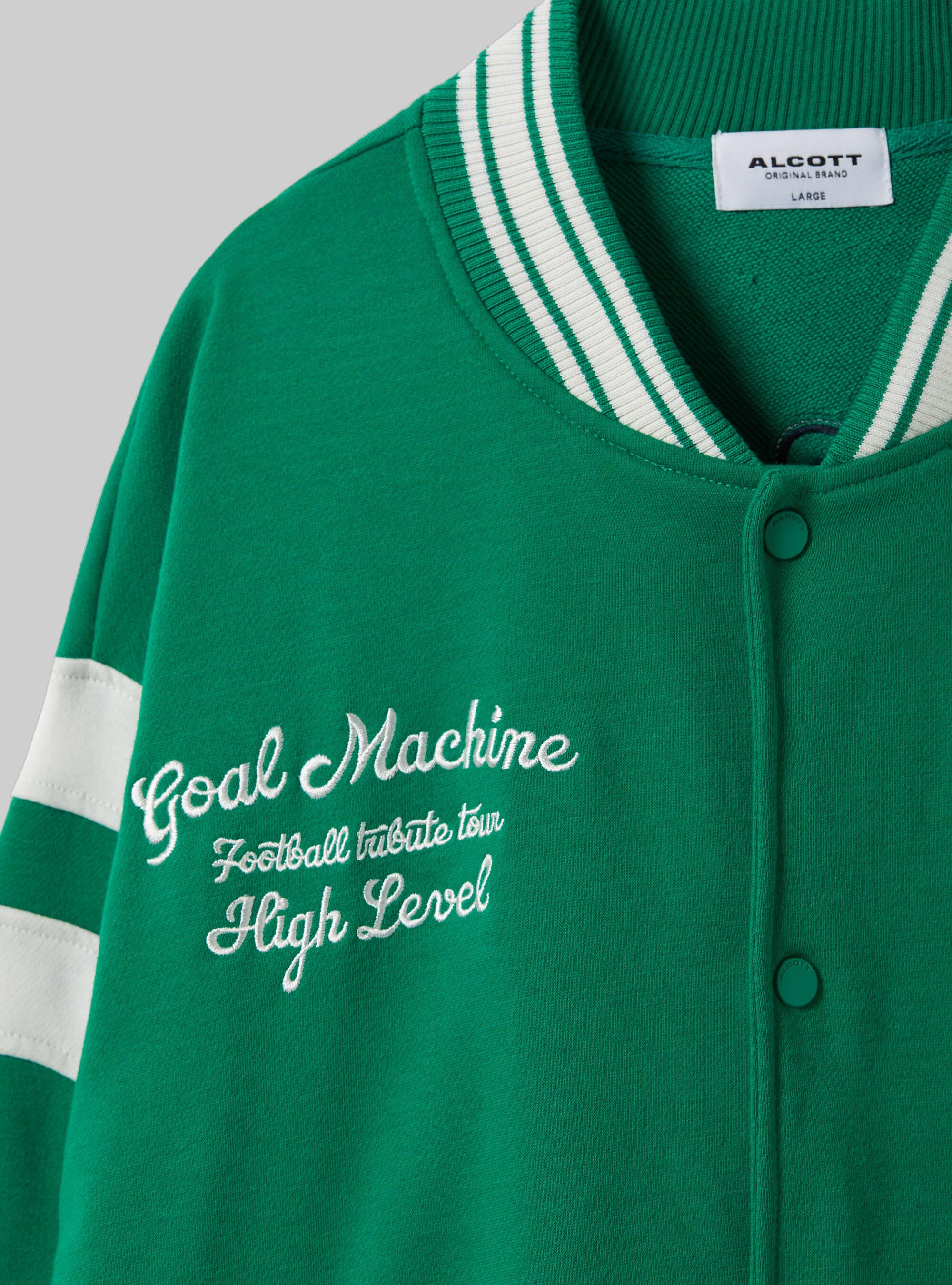 College Bomber Jacket with print, GN2 GREEN MEDIUM