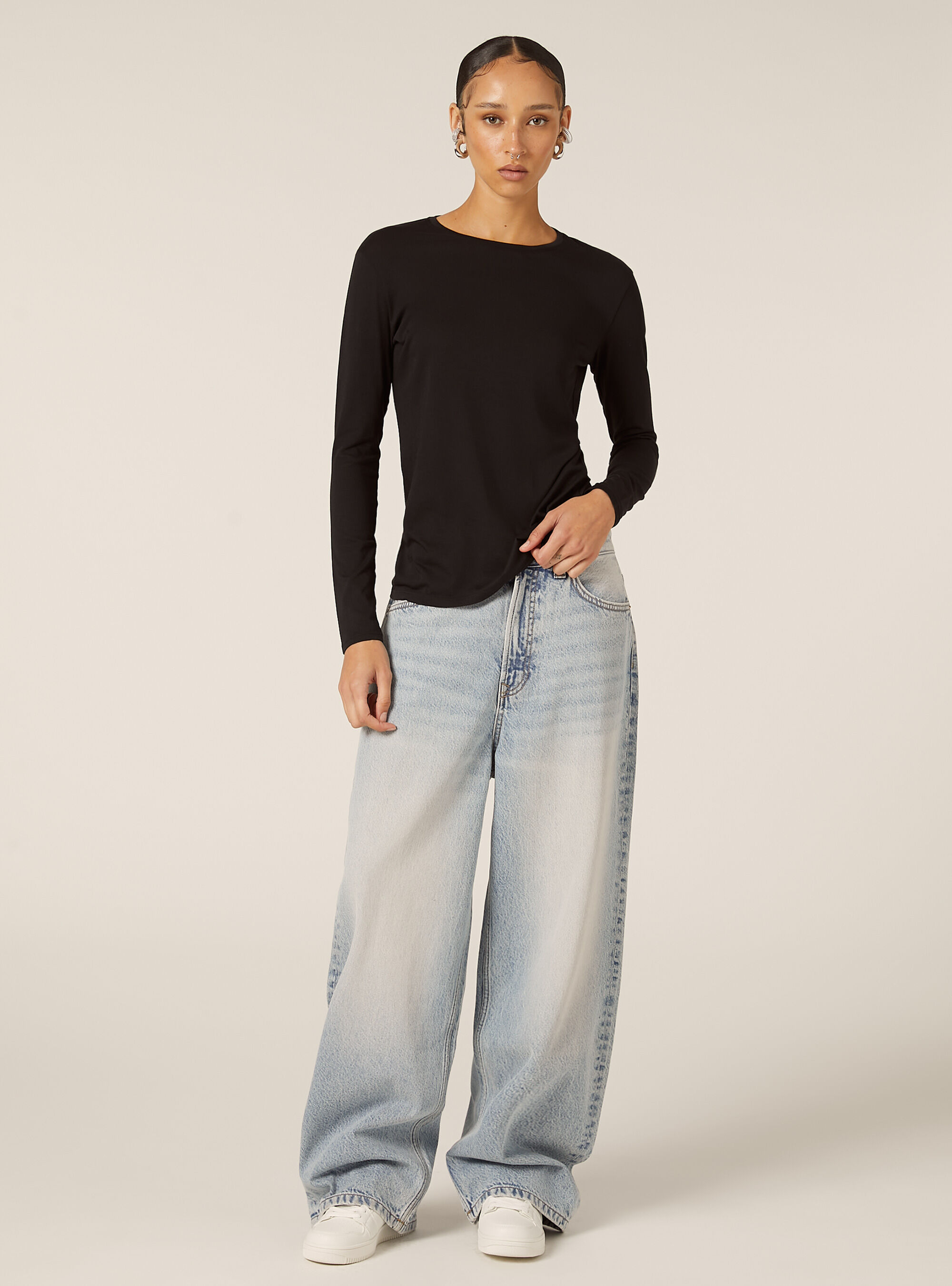 Camiseta b&aacute;sica de manga larga