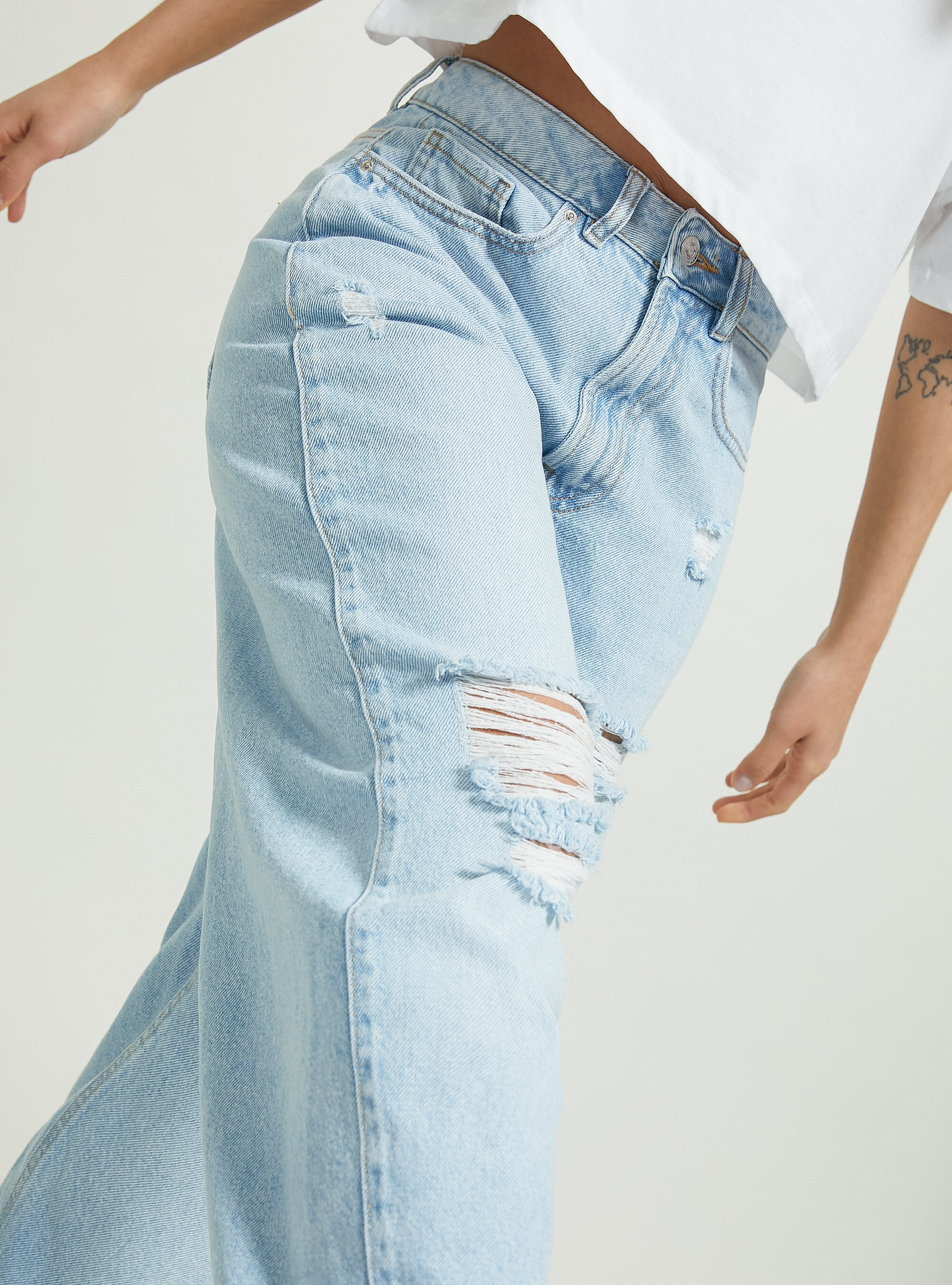 Baggy fit jeans, D006 AZURE