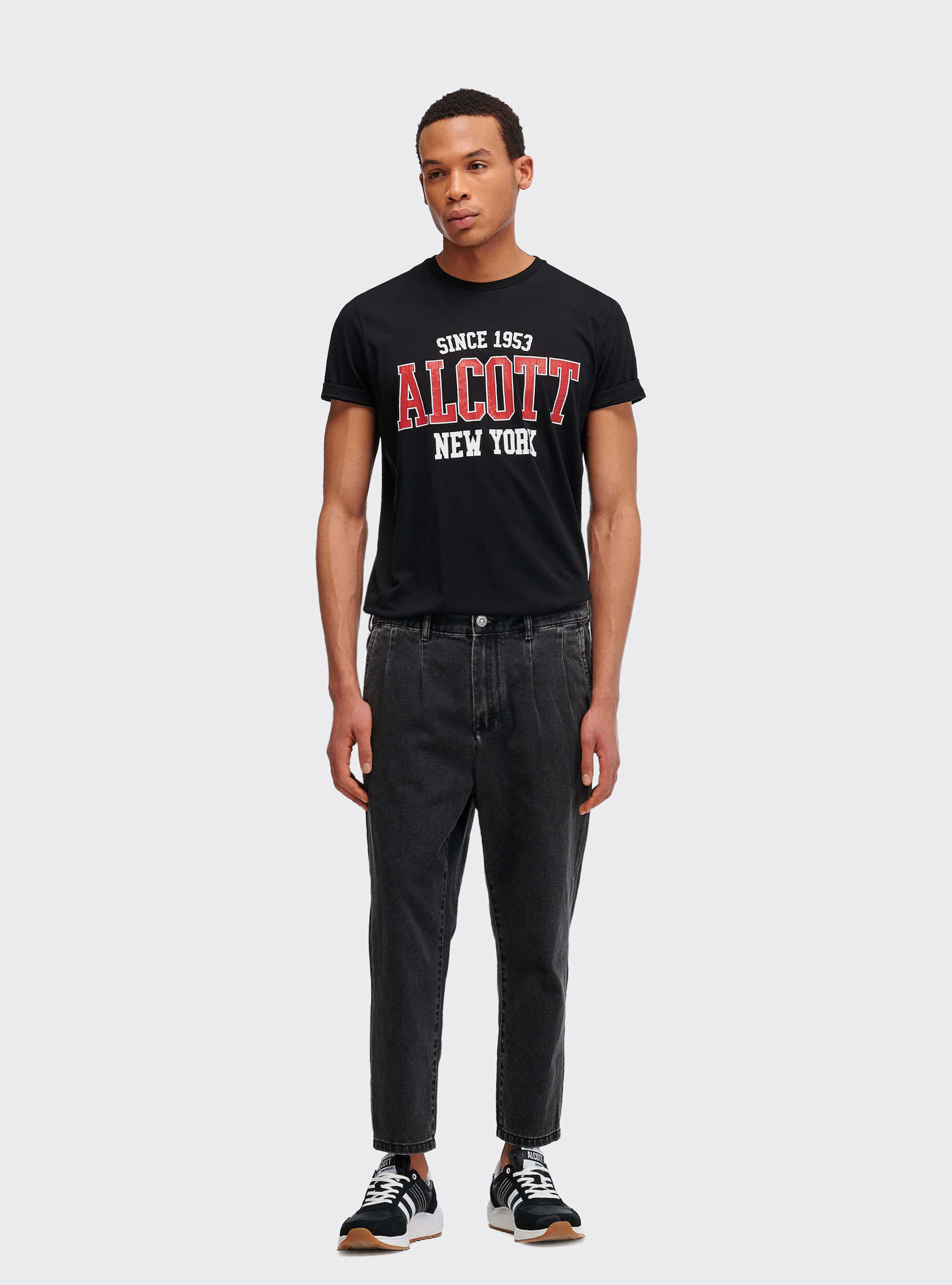 Uomo NUOVI Gamba Dritta Jeans Chino Stretch Nero Bianco Grigio Blu Scuro Pantaloni Di Marca