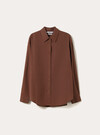 Linen-blend shirt, BR2 BROWN MEDIUM