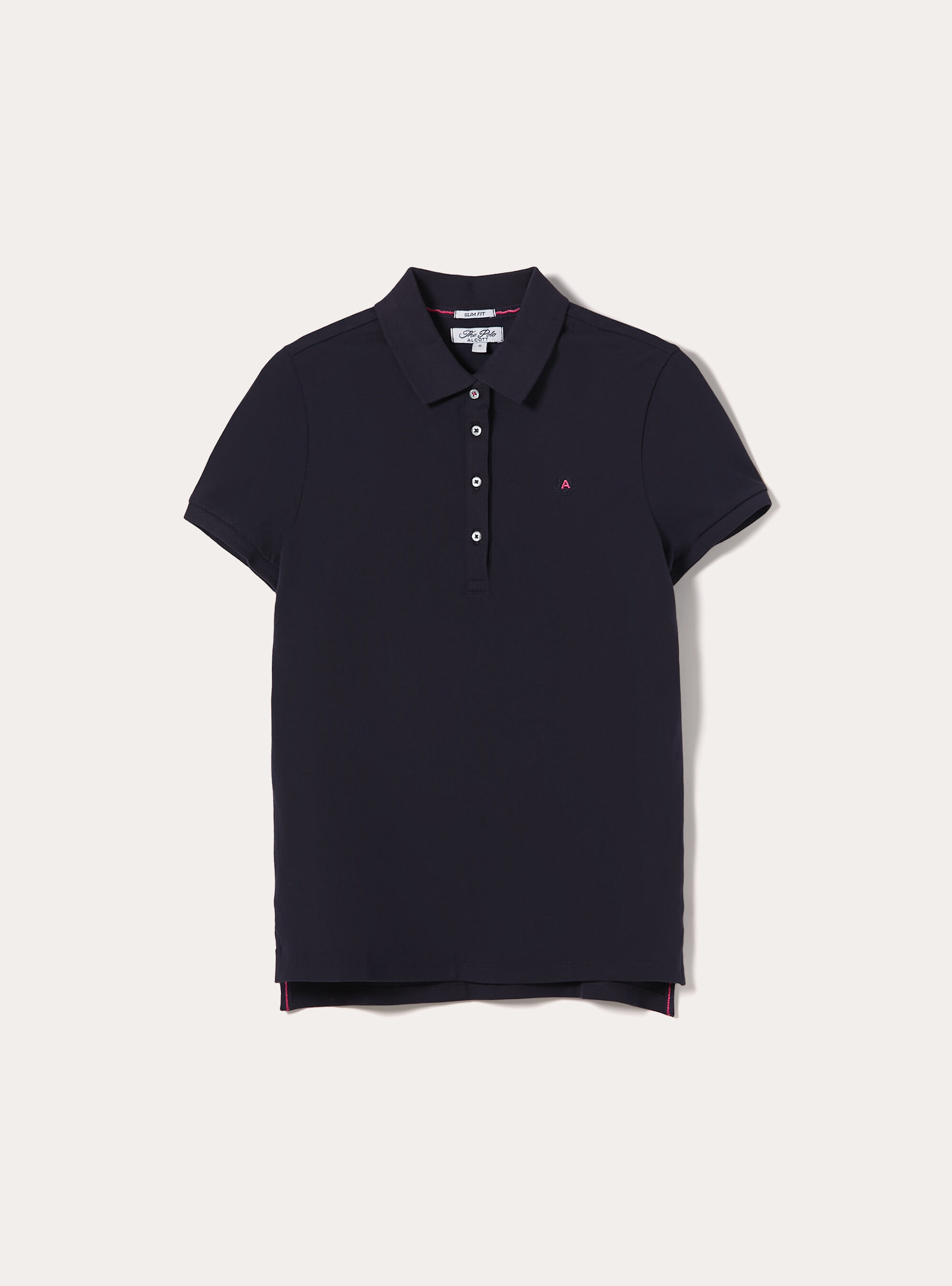 Polo Slim Fit avec Logo Brod&eacute;, BL2 BLUE MEDIUM