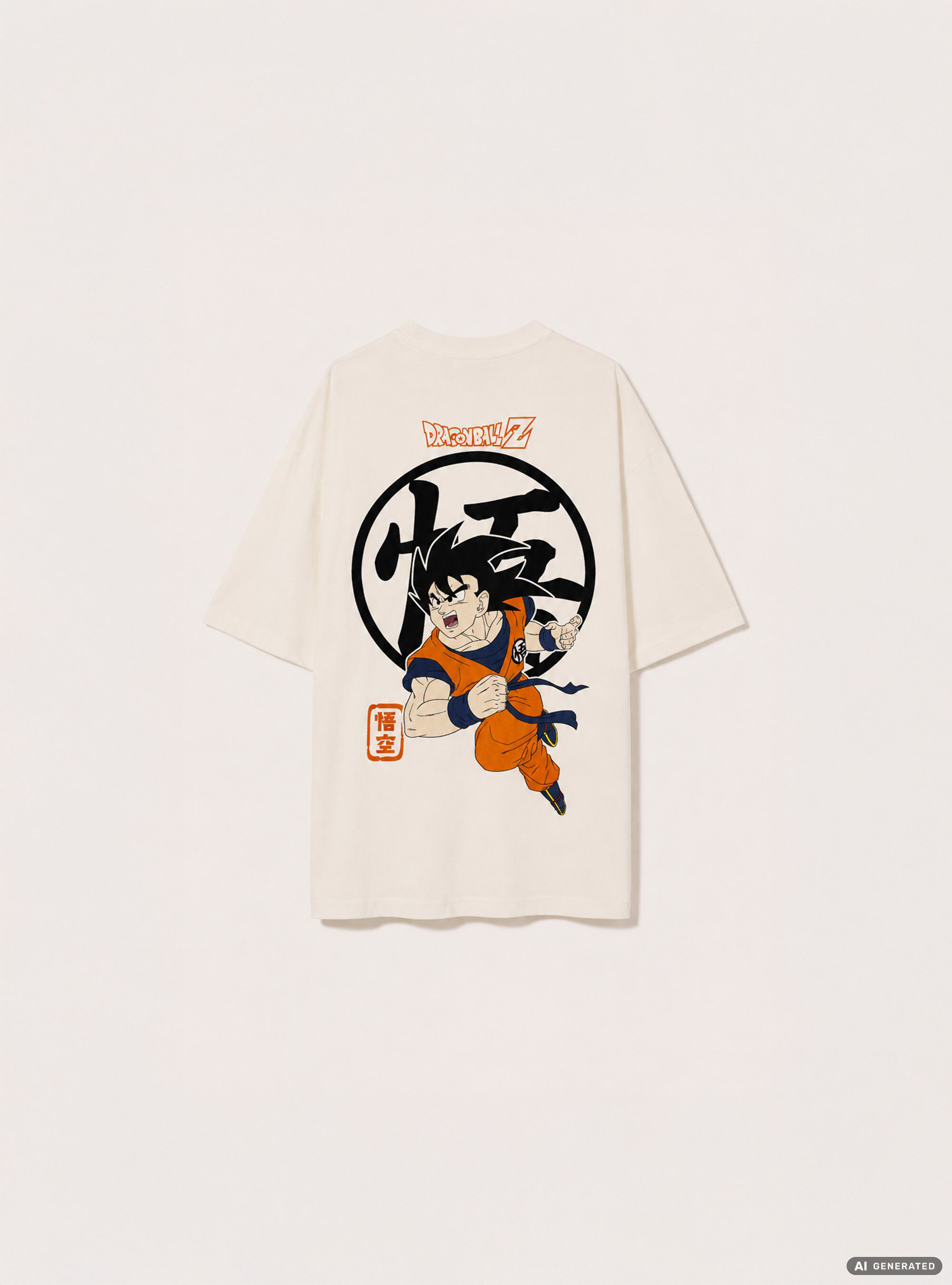 T-shirt dragonball z boxy fit, WH3 WHITE