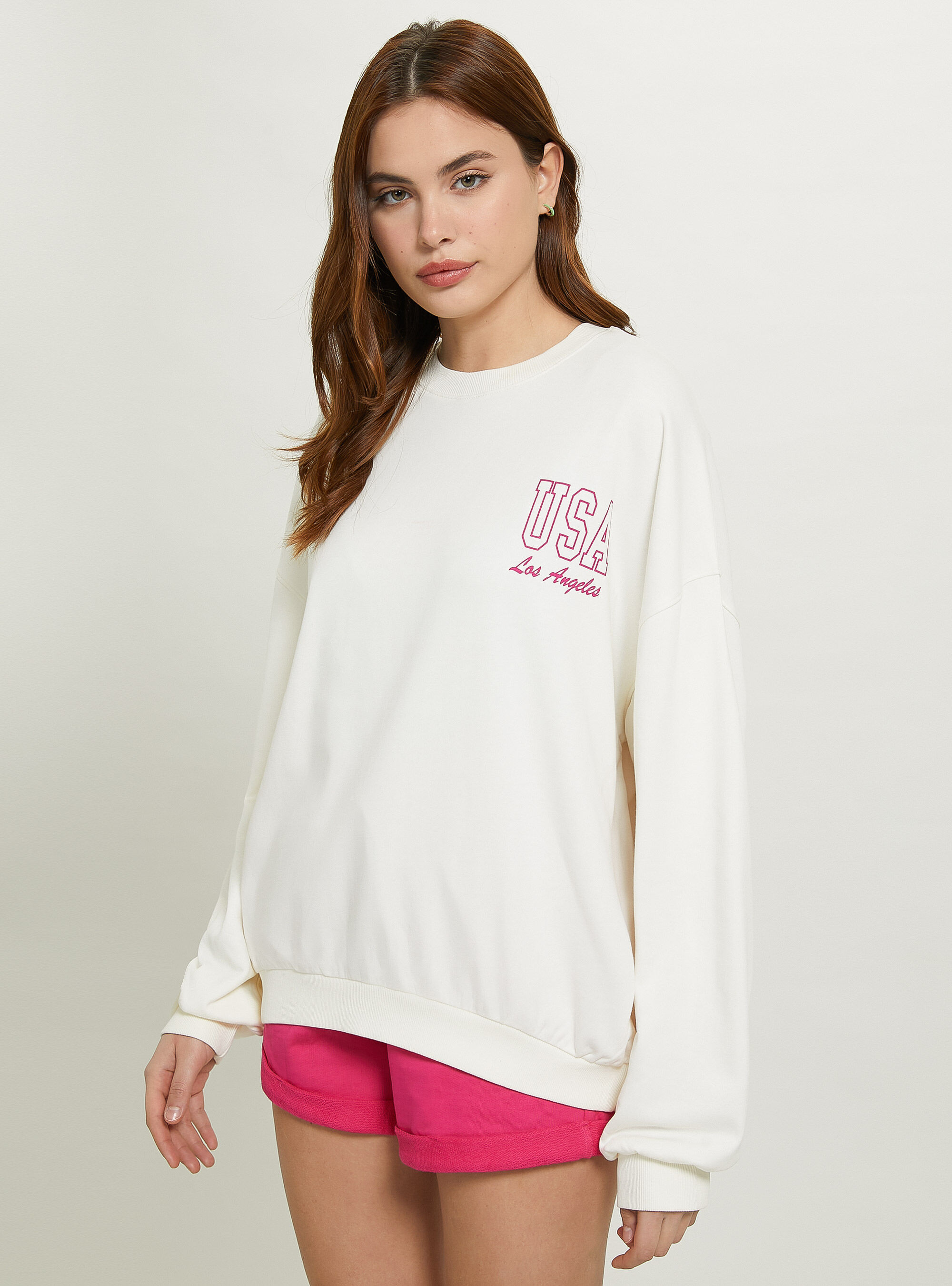 Felpa oversize con stampa