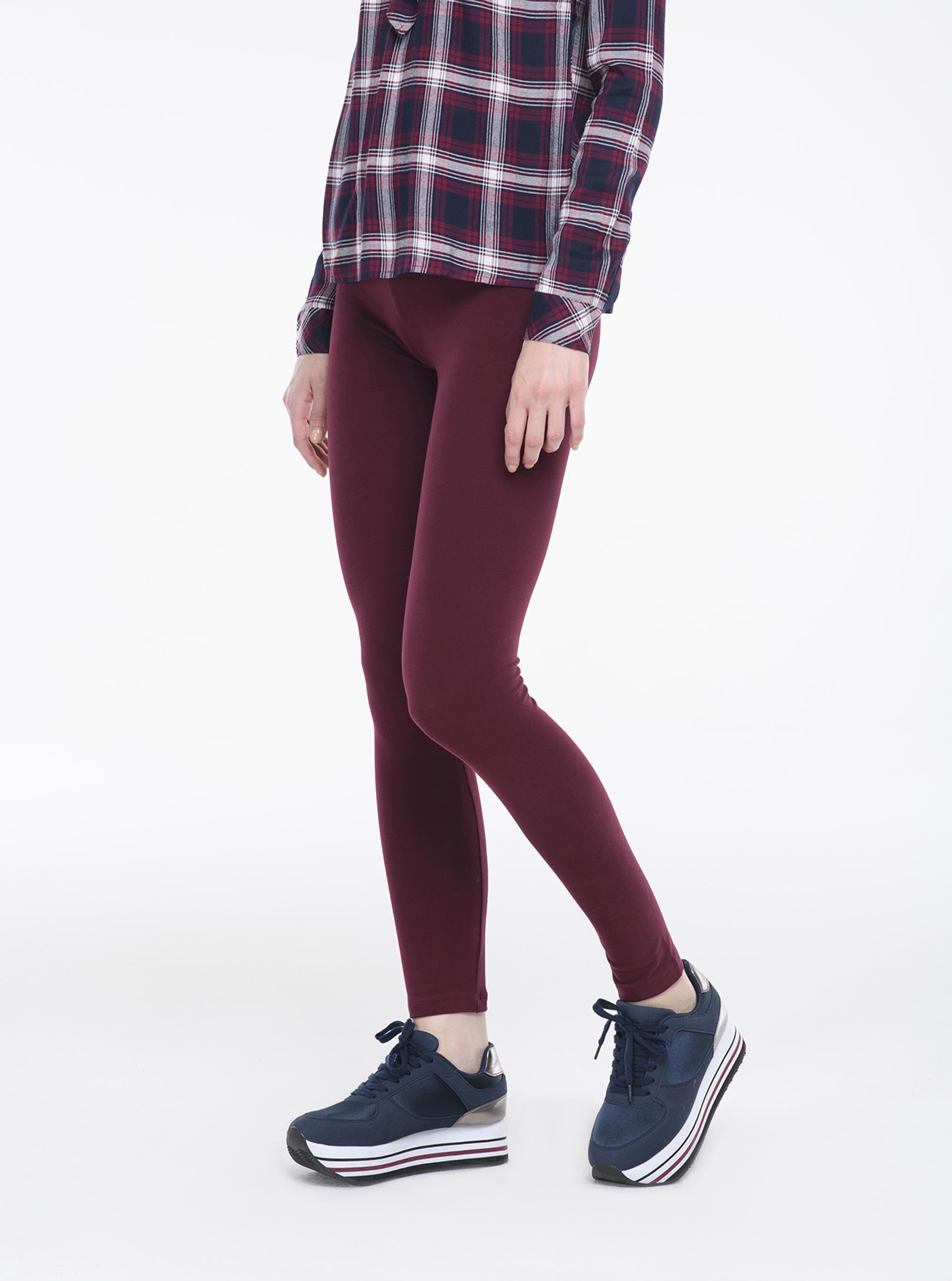 Leggings elasticizzati, BORDEAUX