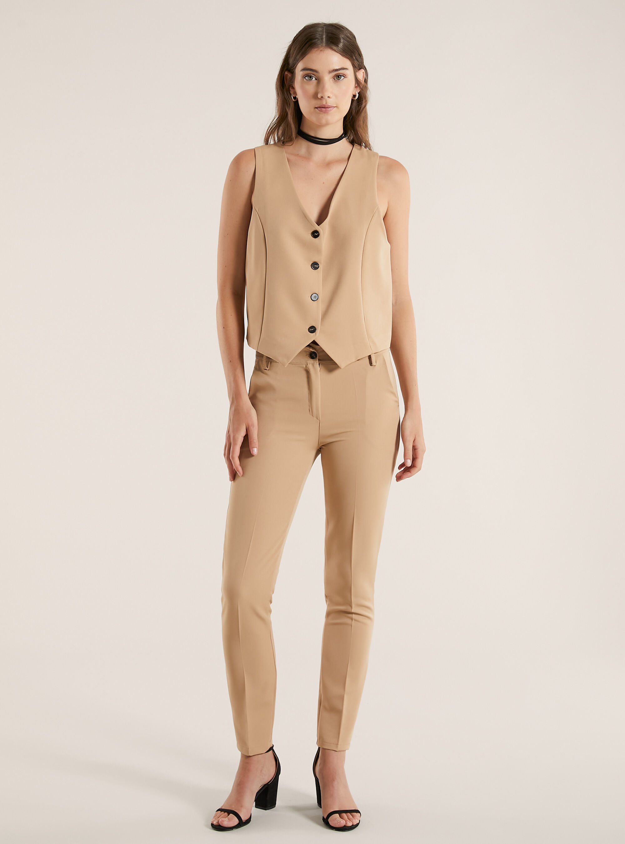 Gilet de tailleur, TB2 TOBACCO MEDIUM