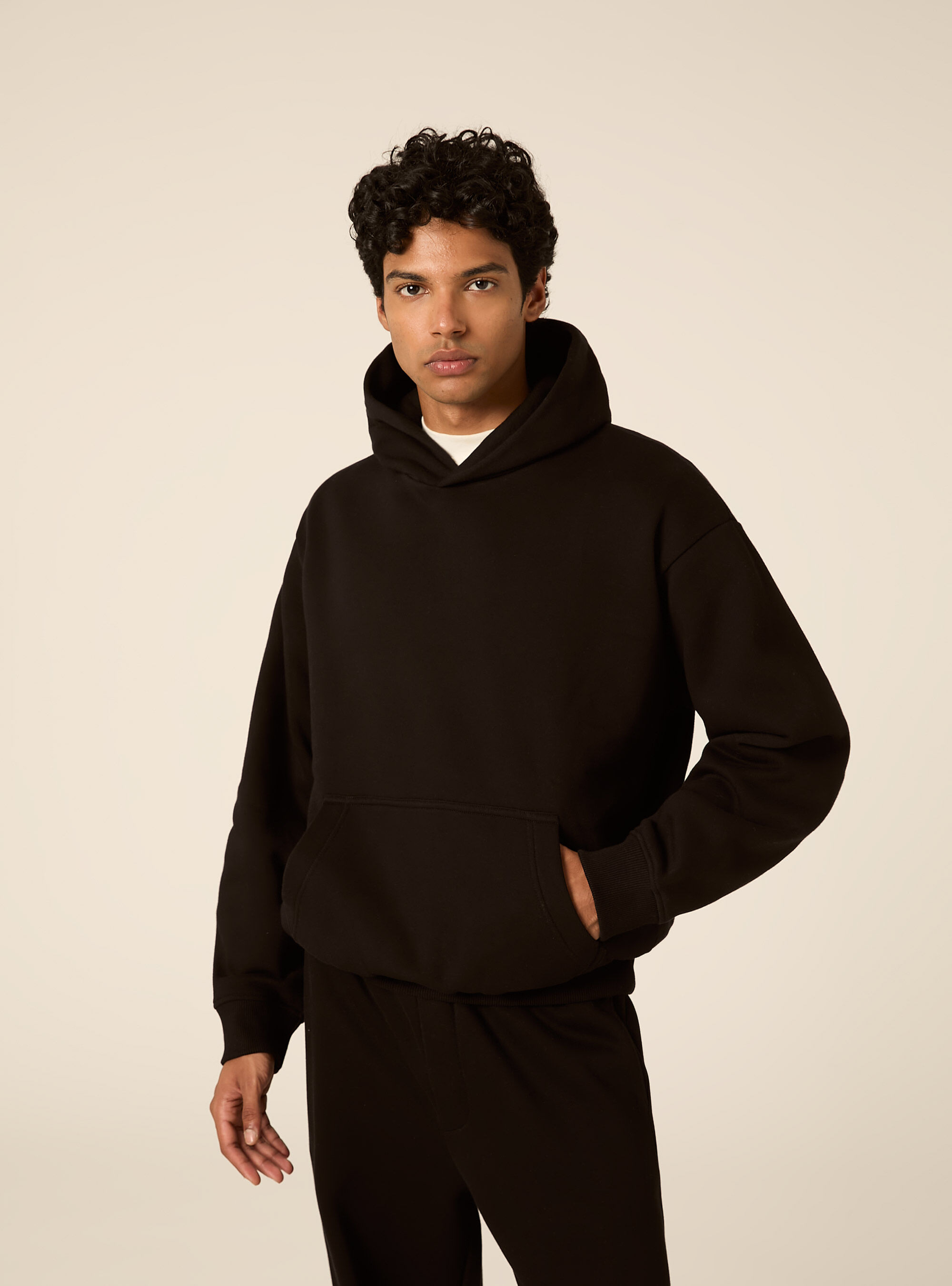 Felpa con cappuccio boxy fit