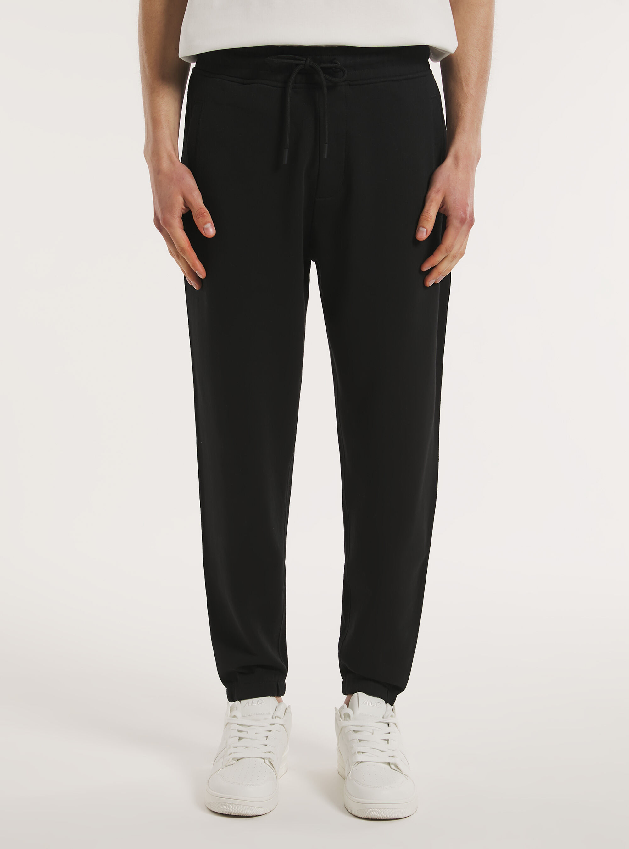 Plush jogger trousers, BK1 BLACK