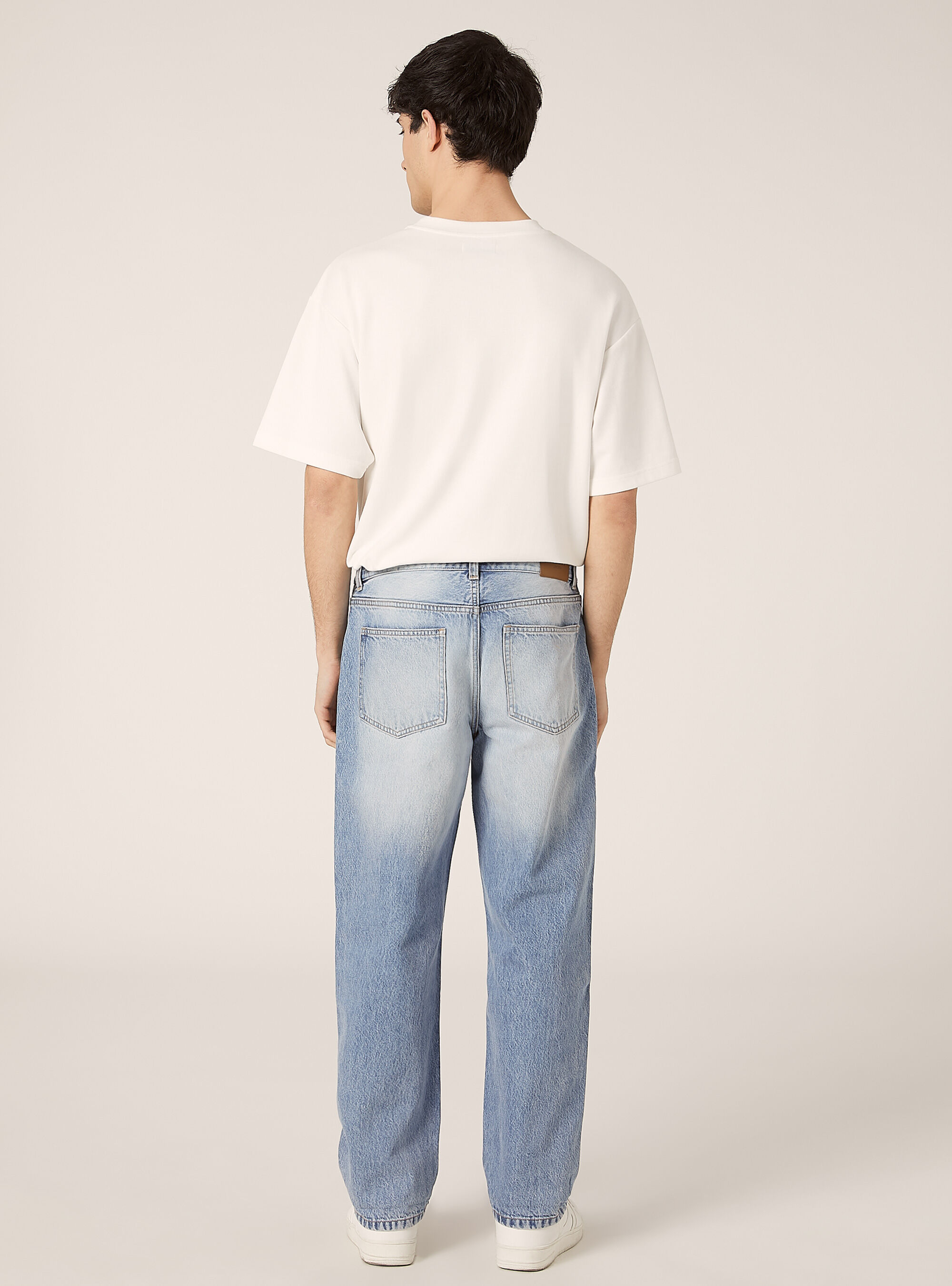 Jeans coupe fusel&eacute;e, D007 LIGHT AZURE