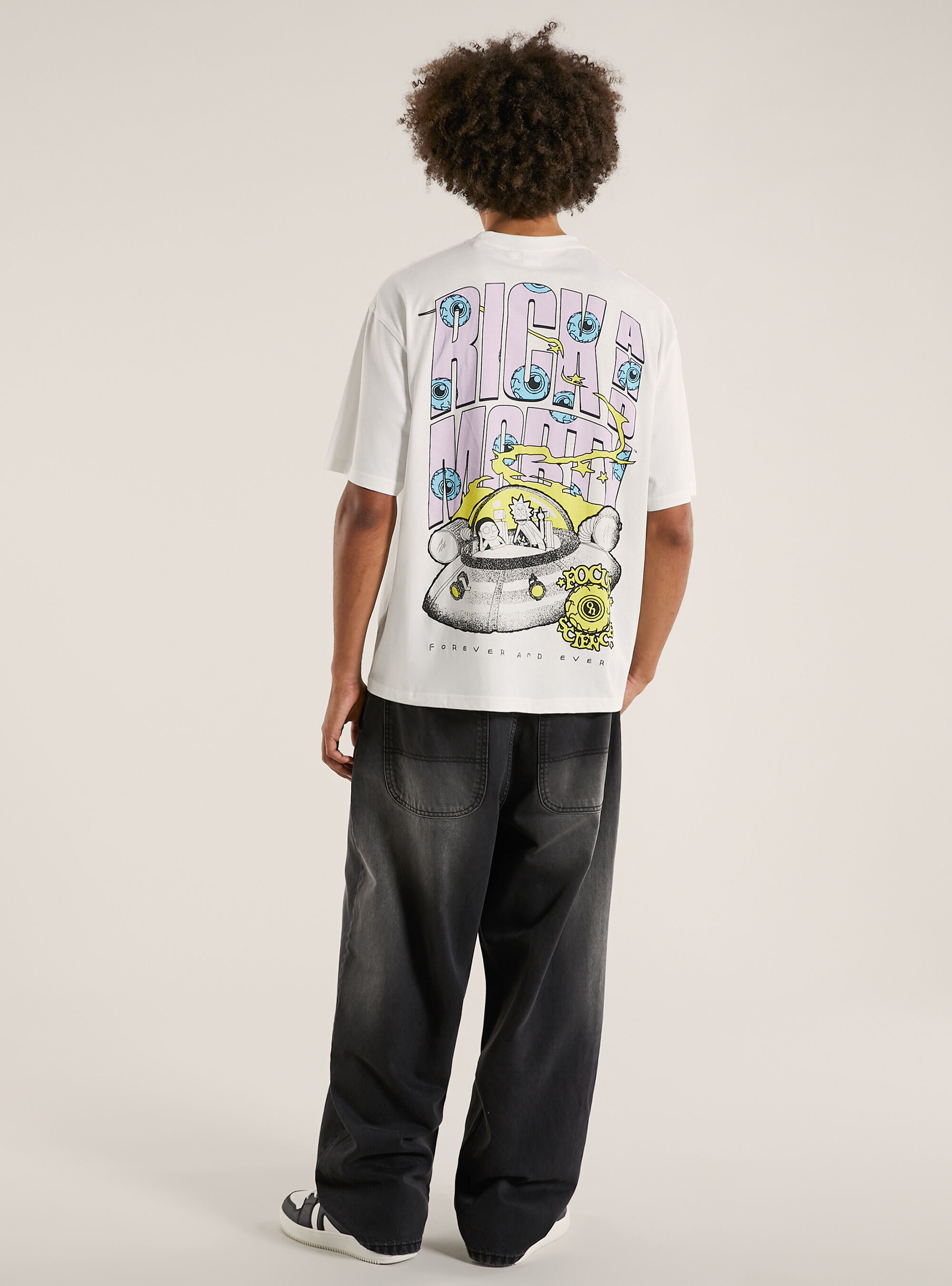 T-shirt rick and morty boxy fit, WH2 WHITE