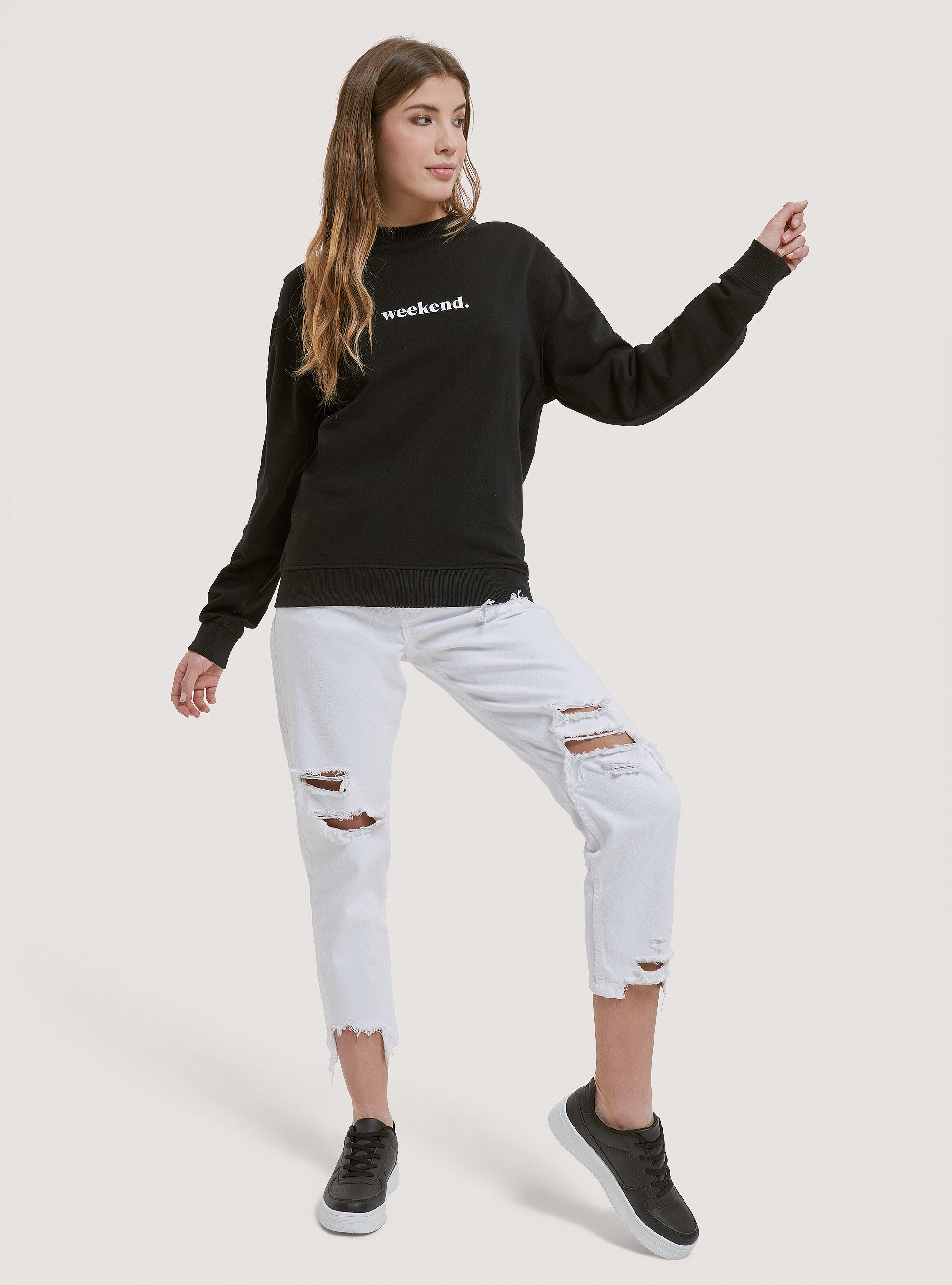 Cotton Sweatshirt With Print