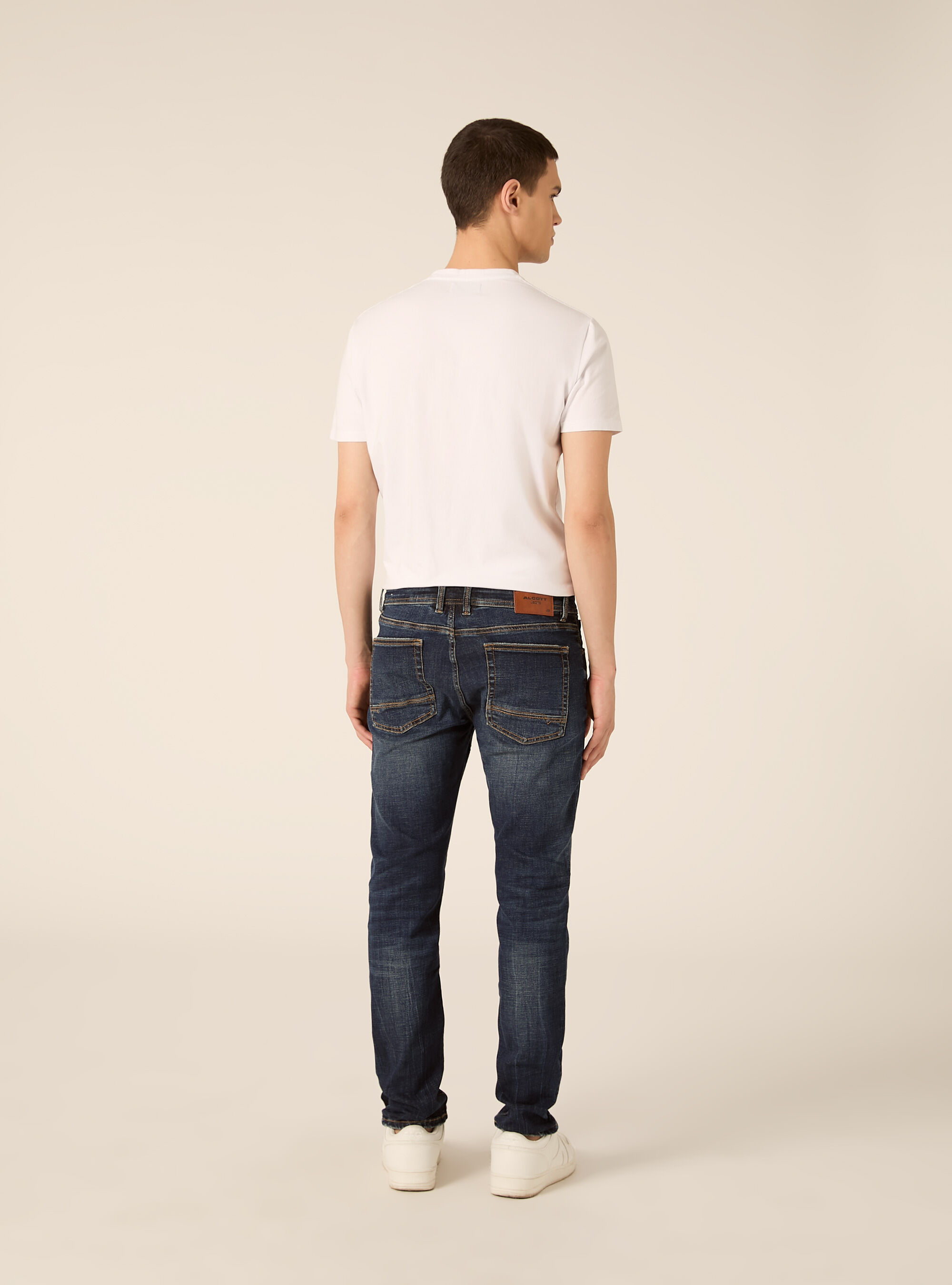 Jeans skinny fit, D100 BLUE DARK OVERDYE
