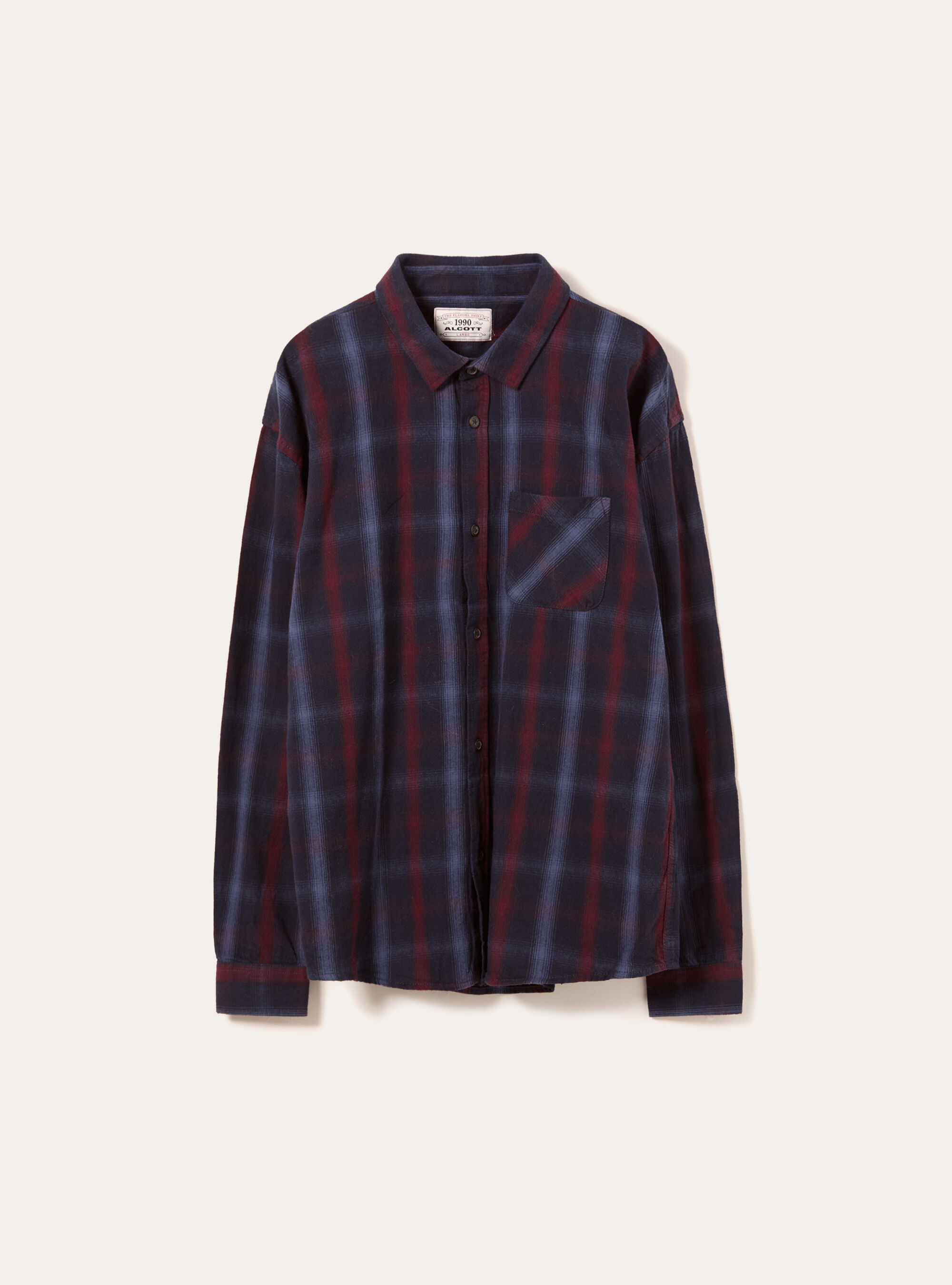 Oversized checked shirt, NA1 NAVY DARK