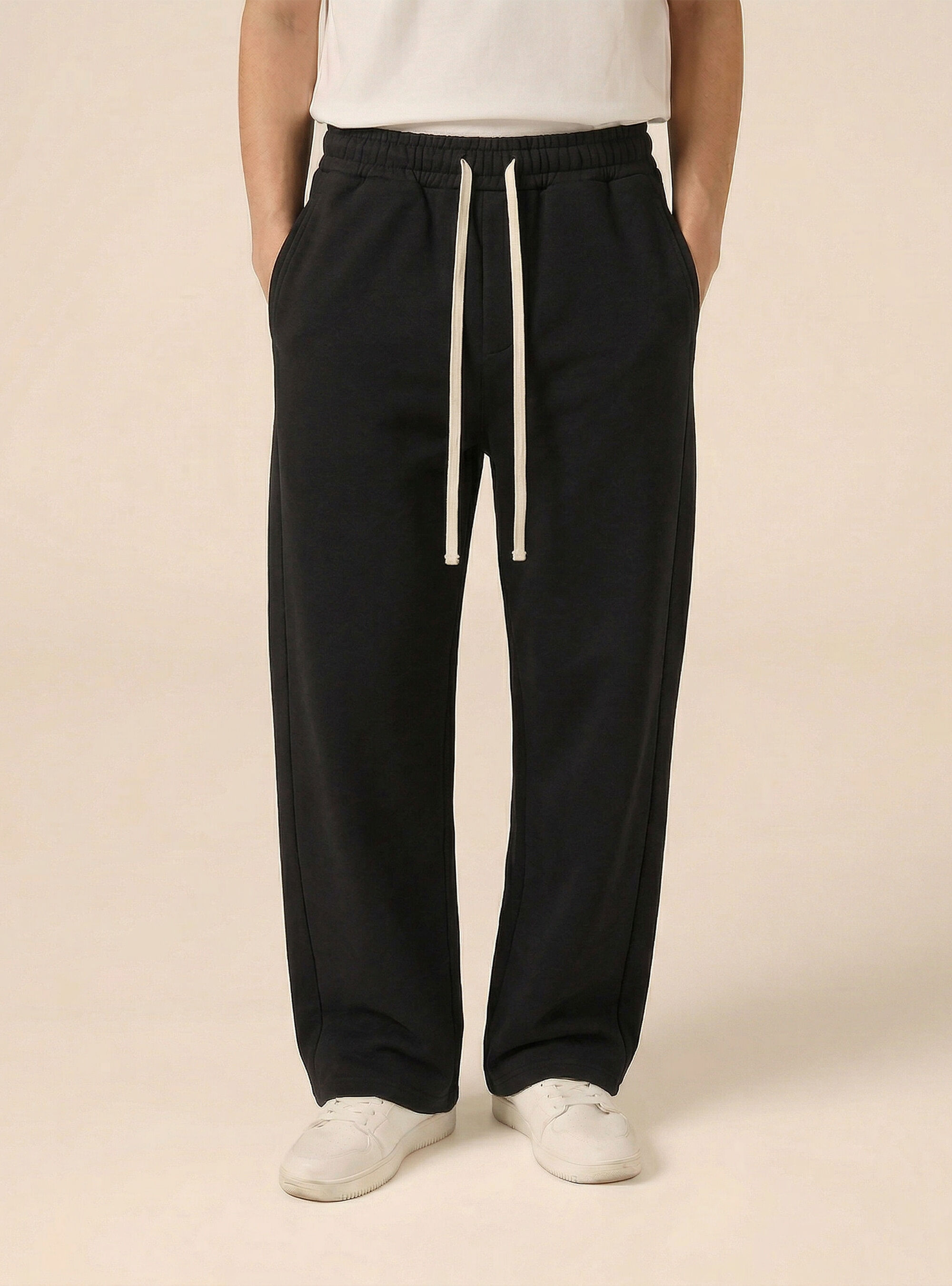 Jogger in felpa baloon fit, BK1 BLACK