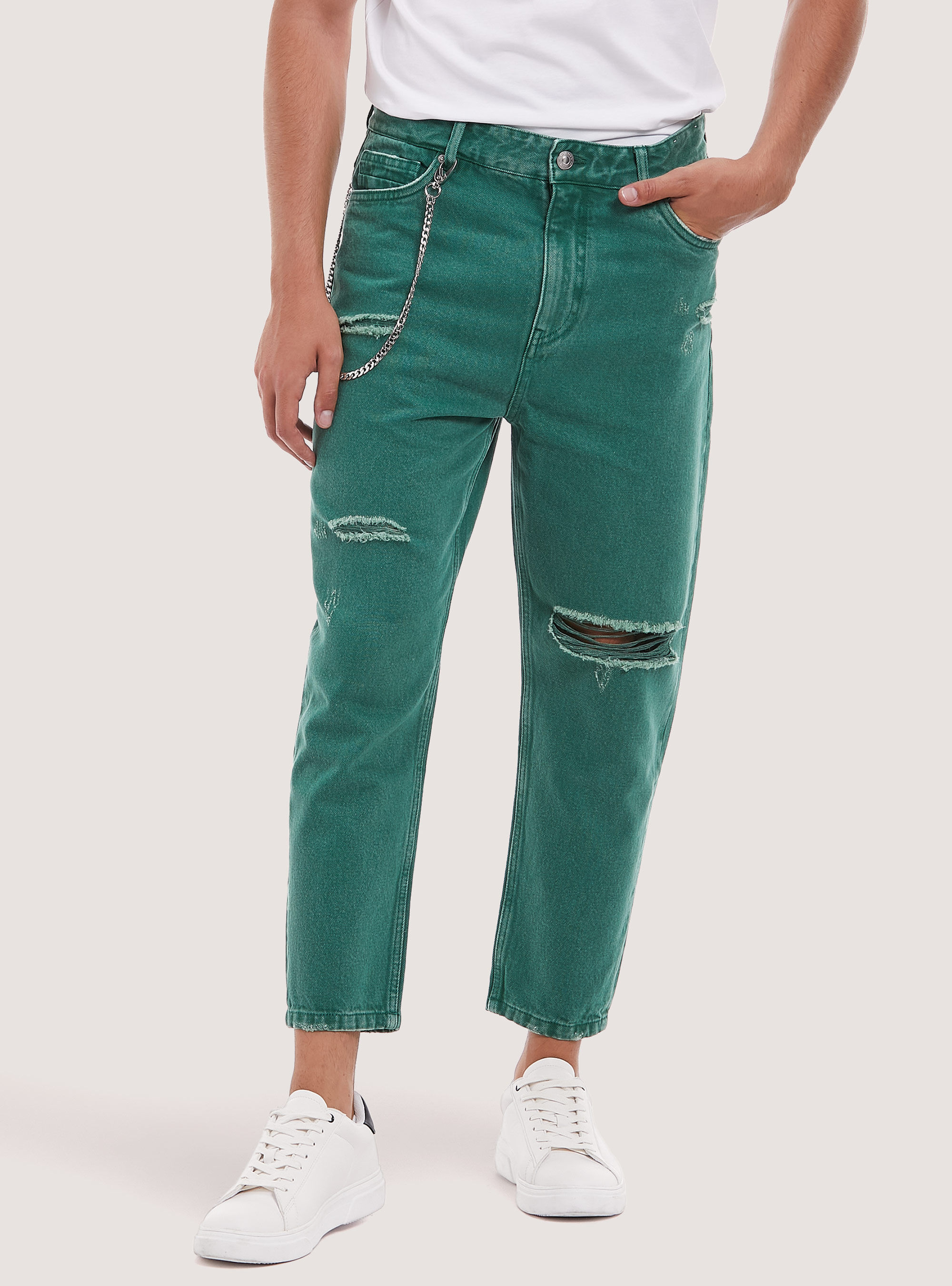 Jeans con catena bershka online