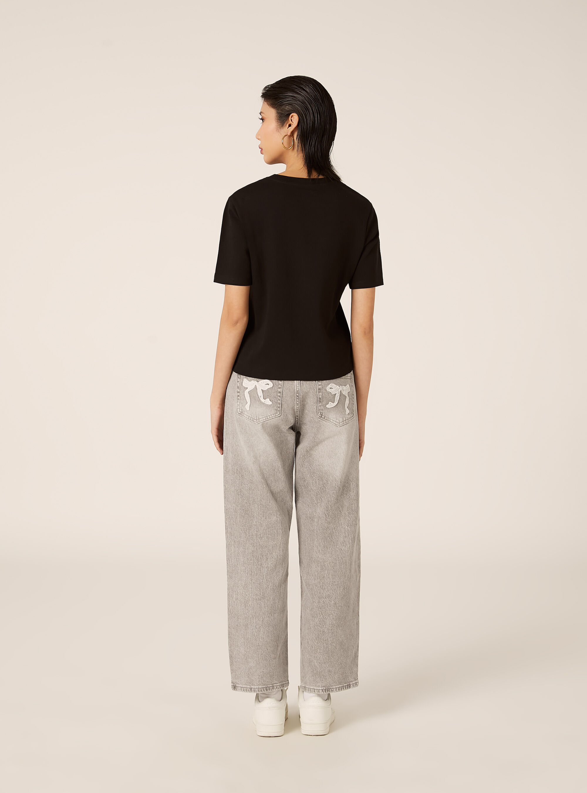 T-shirt regular in interlock, BK1 BLACK