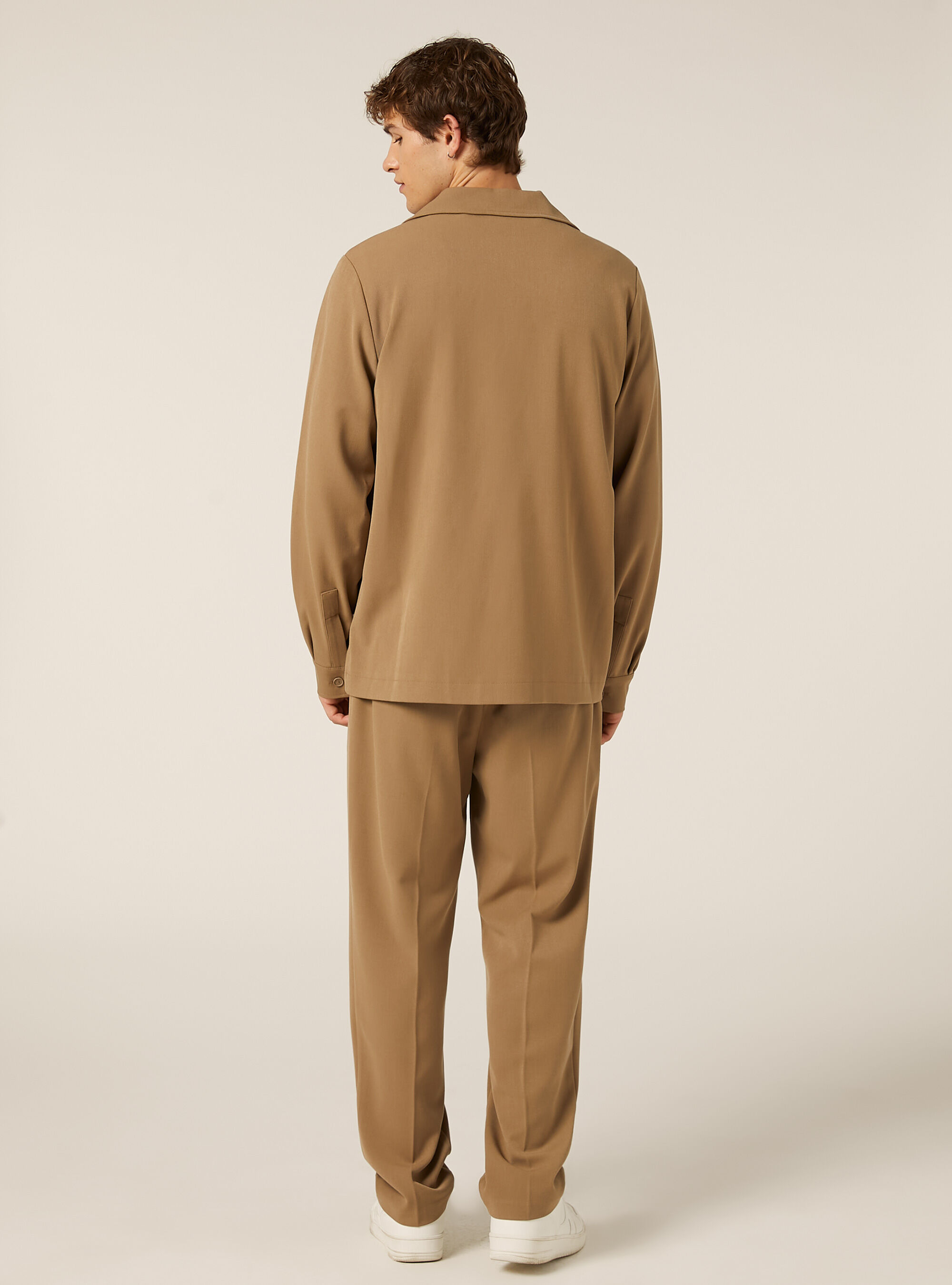 Twillhemd mit gro&szlig;en Taschen, TB1 TOBACCO DARK