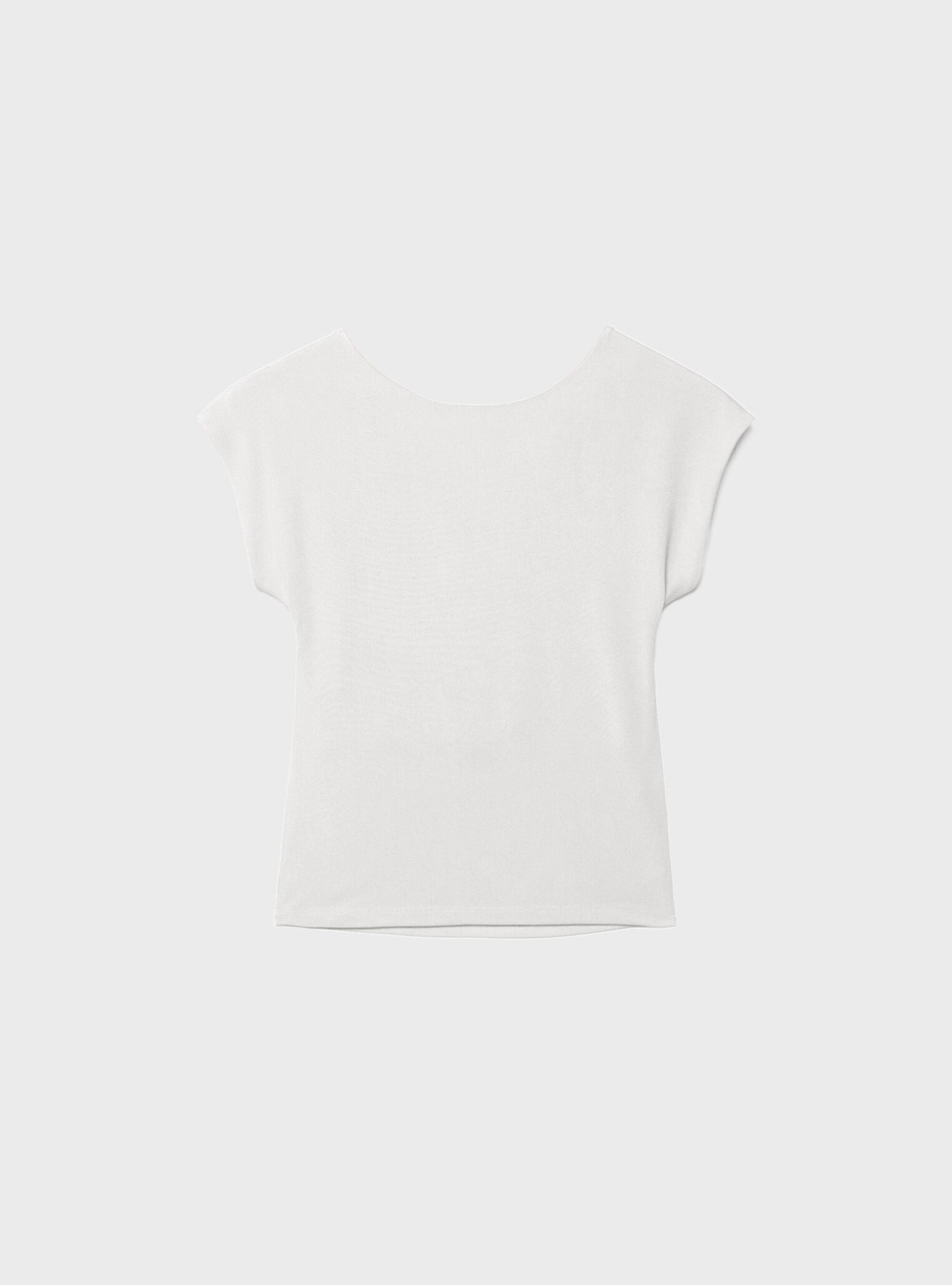 T-shirt with open back, WH2 WHITE