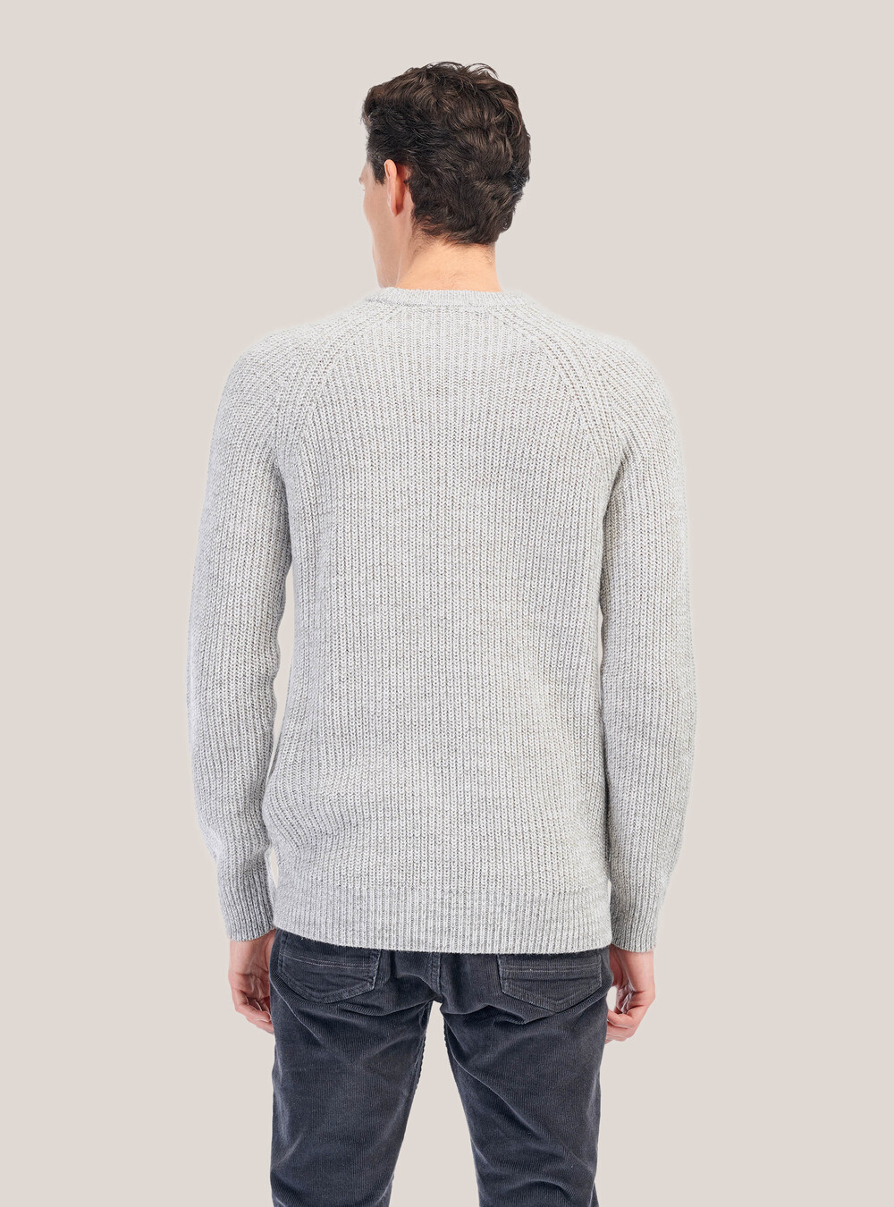 Pull à col rond en maille de laine mélangée - Massimo Dutti Pull à col rond en maille de laine mélangée - Massimo Dutti