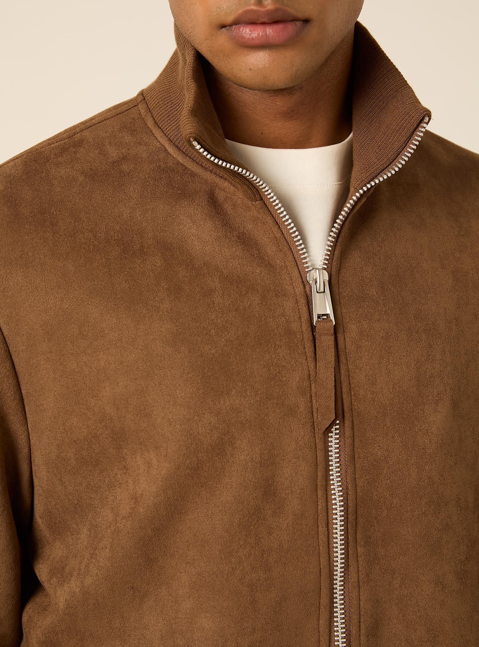 Giubbotto bomber effetto suede, TB2 TOBACCO MEDIUM