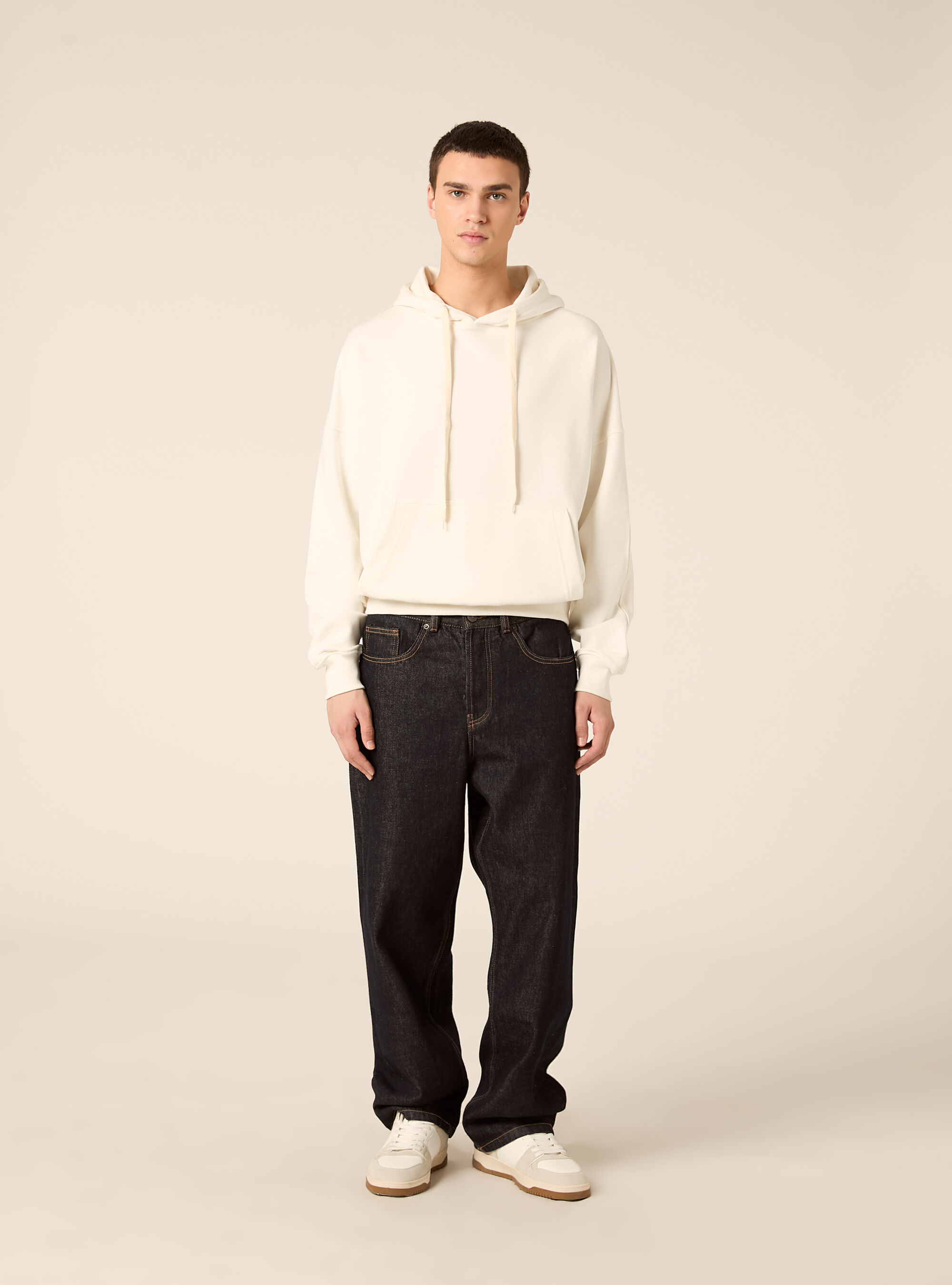 Felpa boxy con stampa puff