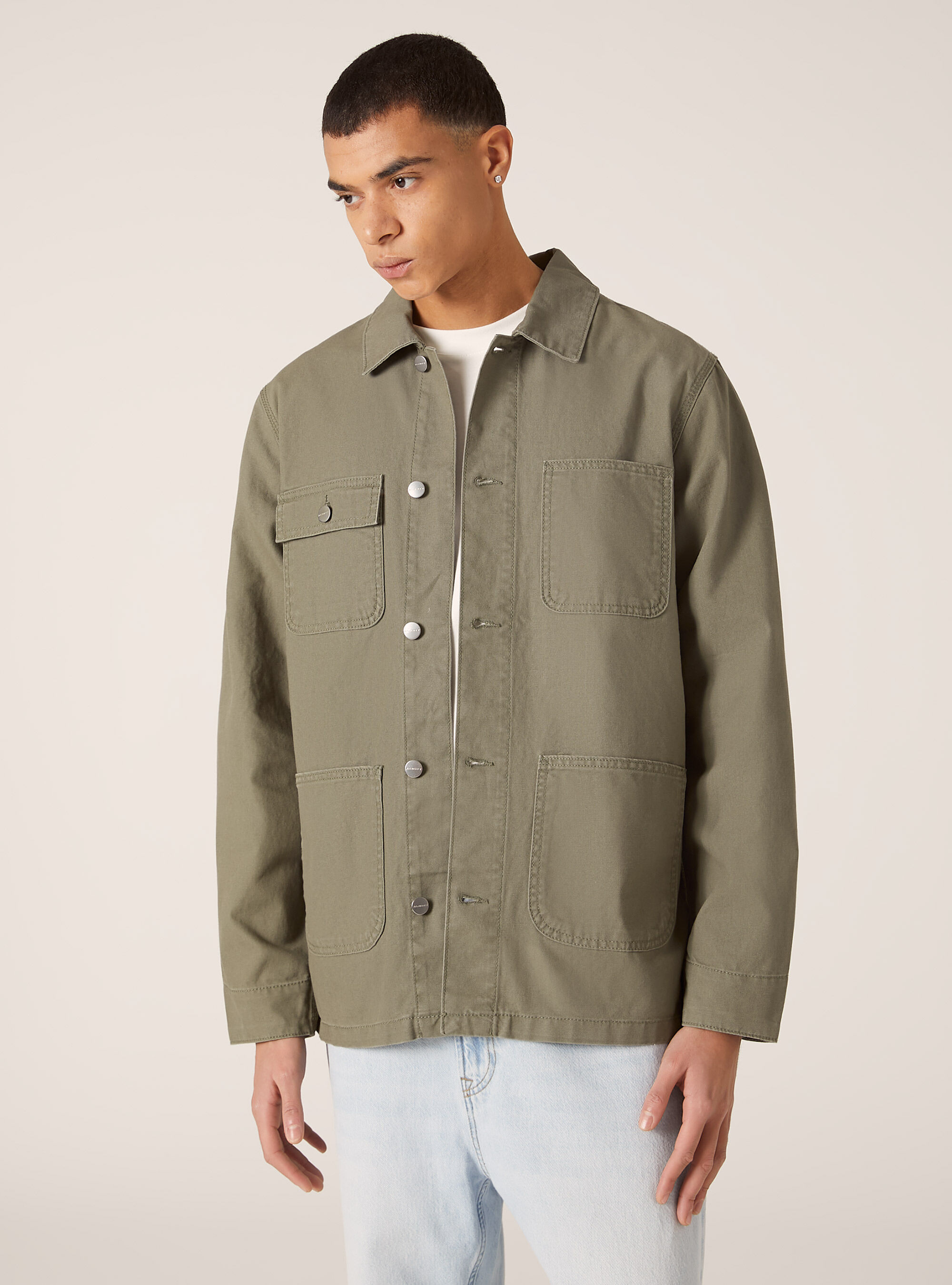 Canvas jacket with pockets, KY2 KAKY MEDIUM