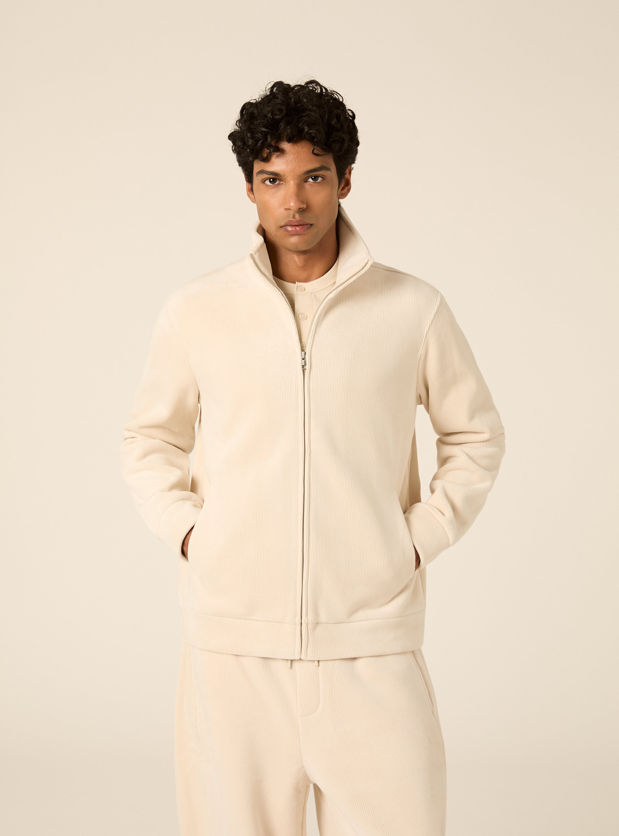 Cardigan in velluto a coste