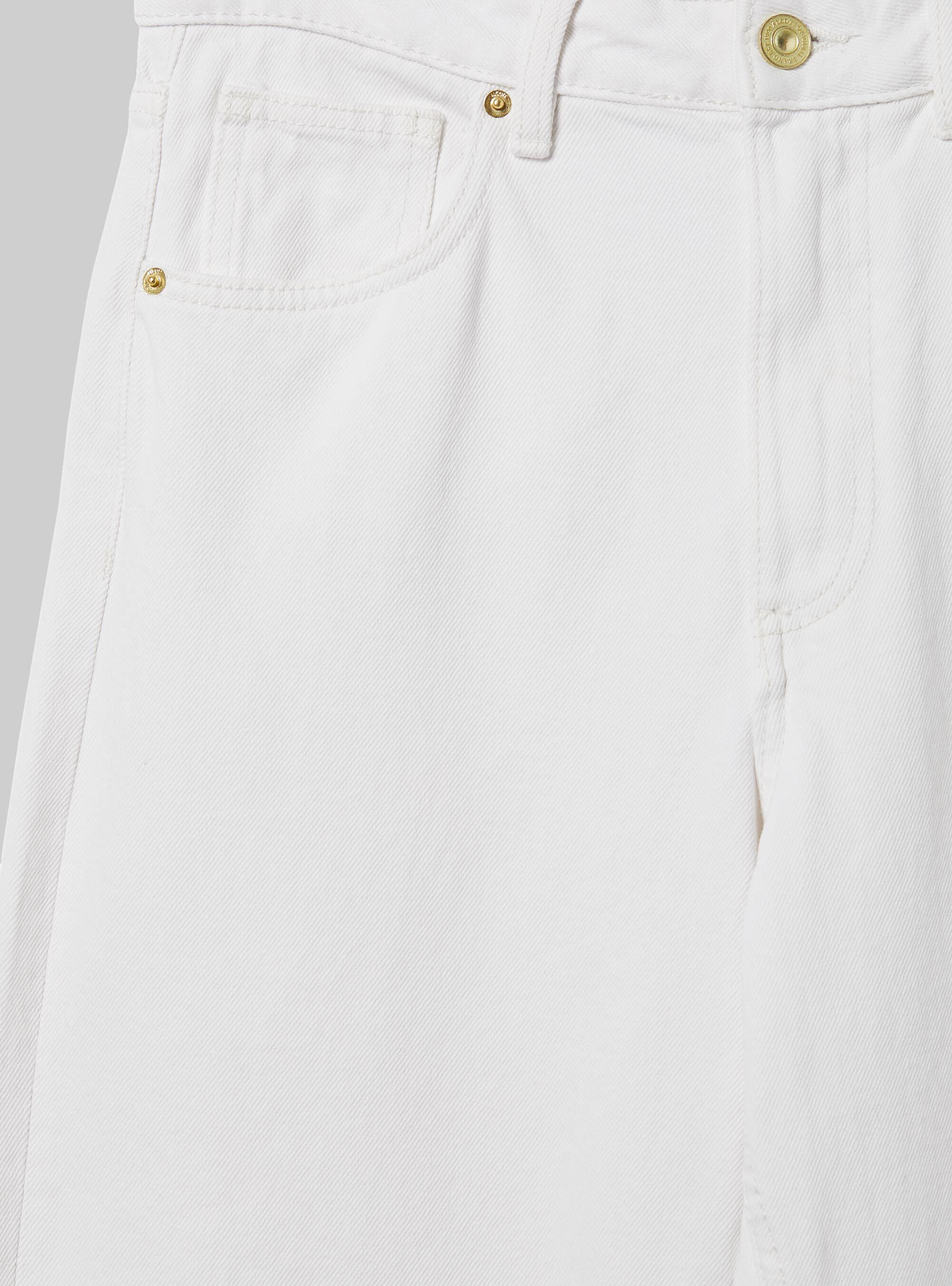 Coloured straight full length trousers, WH1 OFF WHITE