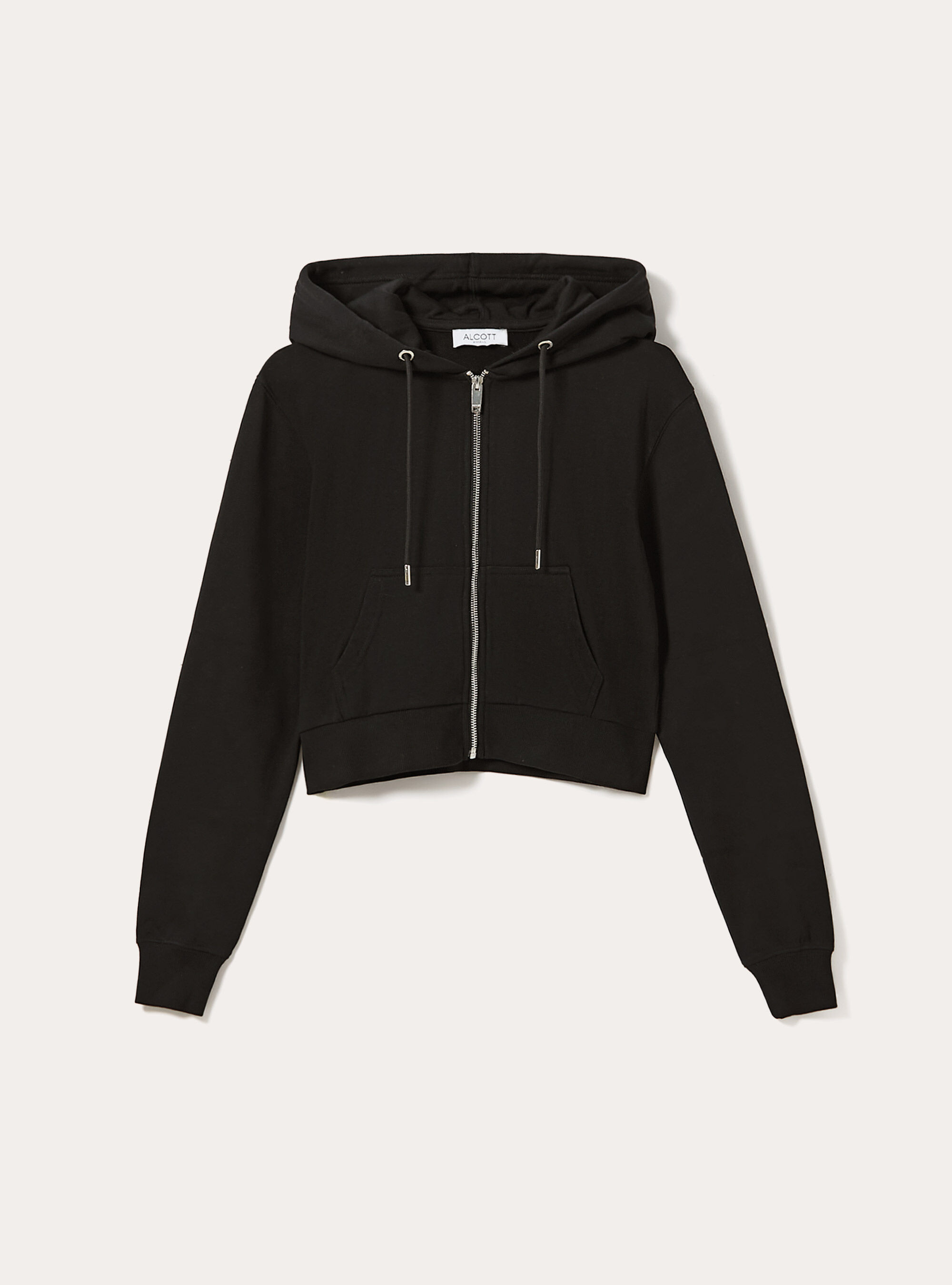 Alcott Adjustable Cropped Hoodie Cropped Sweatshirt With Zip And