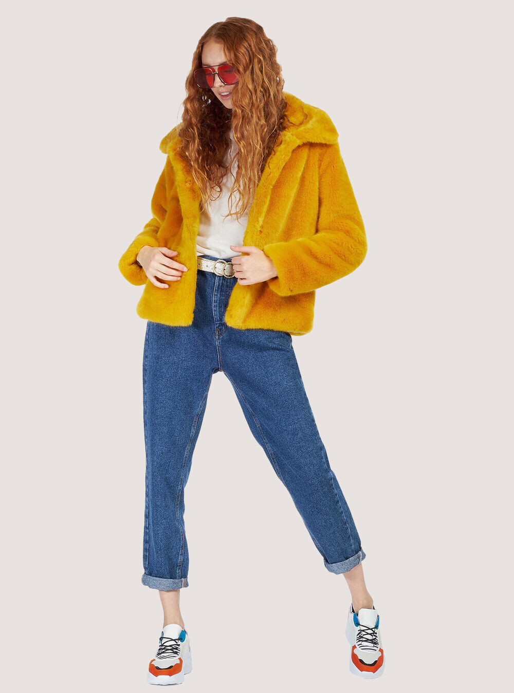 SHORT FAKE FUR COAT