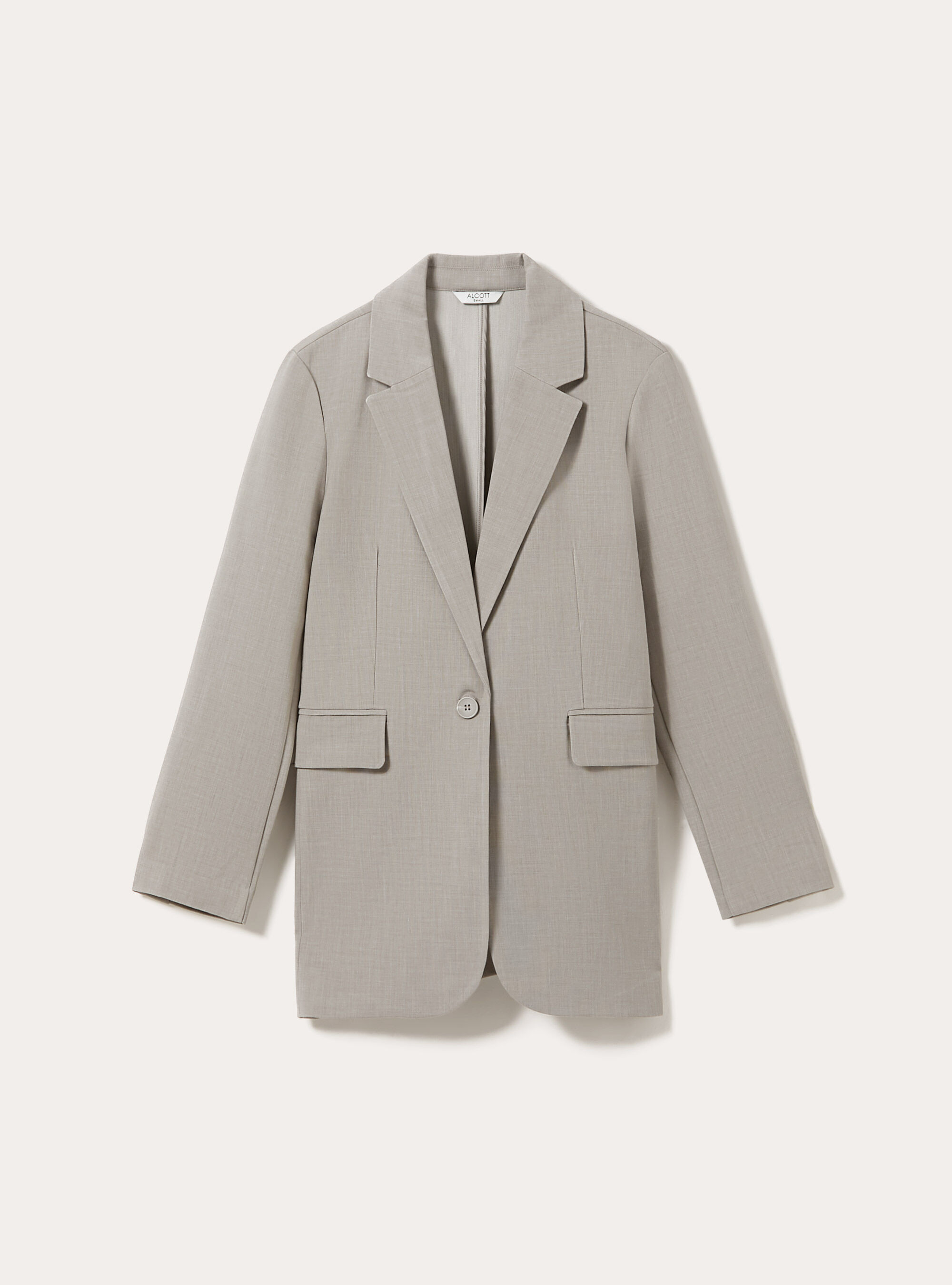 Single breasted regular fit blazer, SA1 SAND DARK