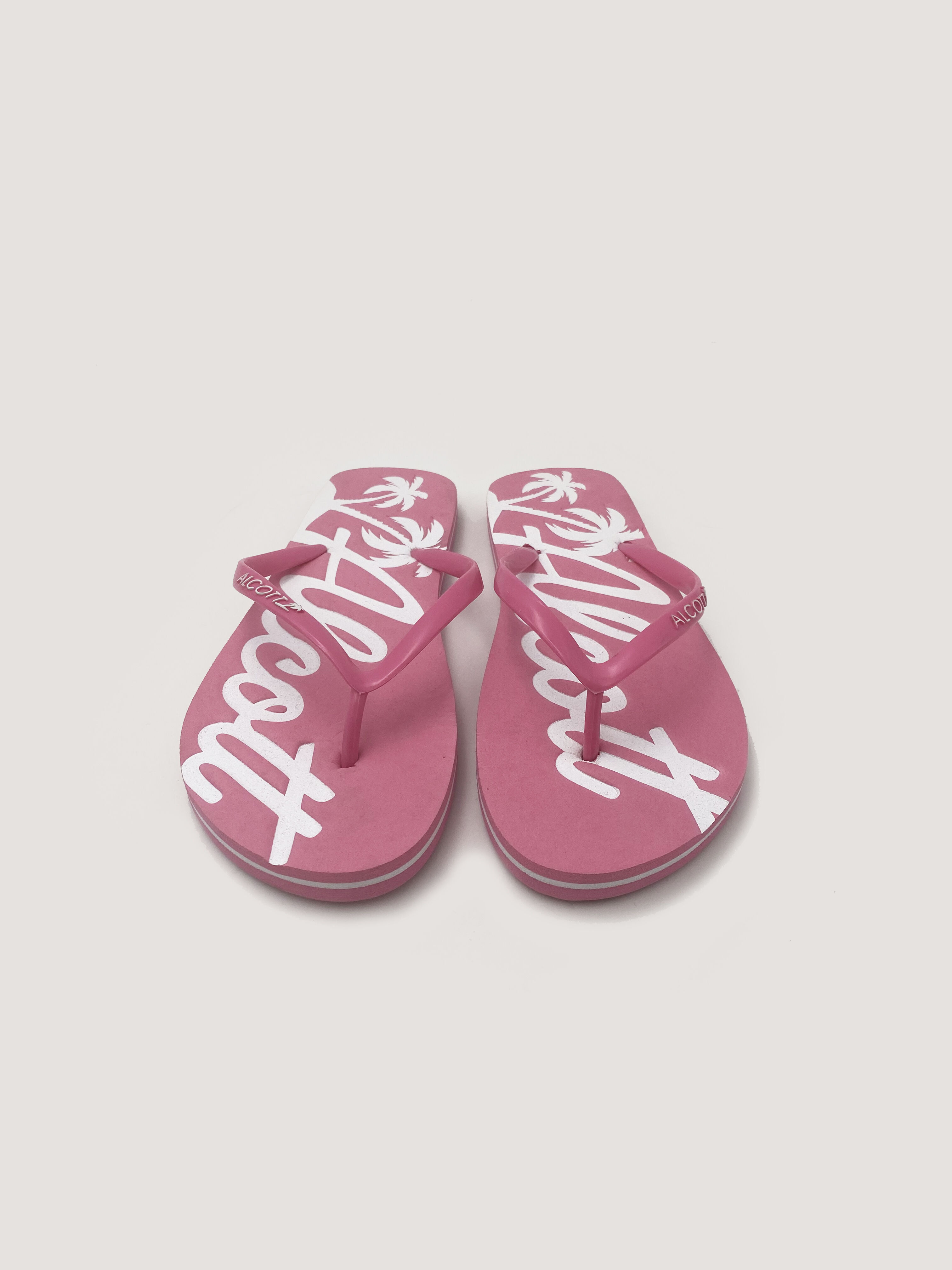 Chanclas con logotipo y detalles en contraste, FUCSIA