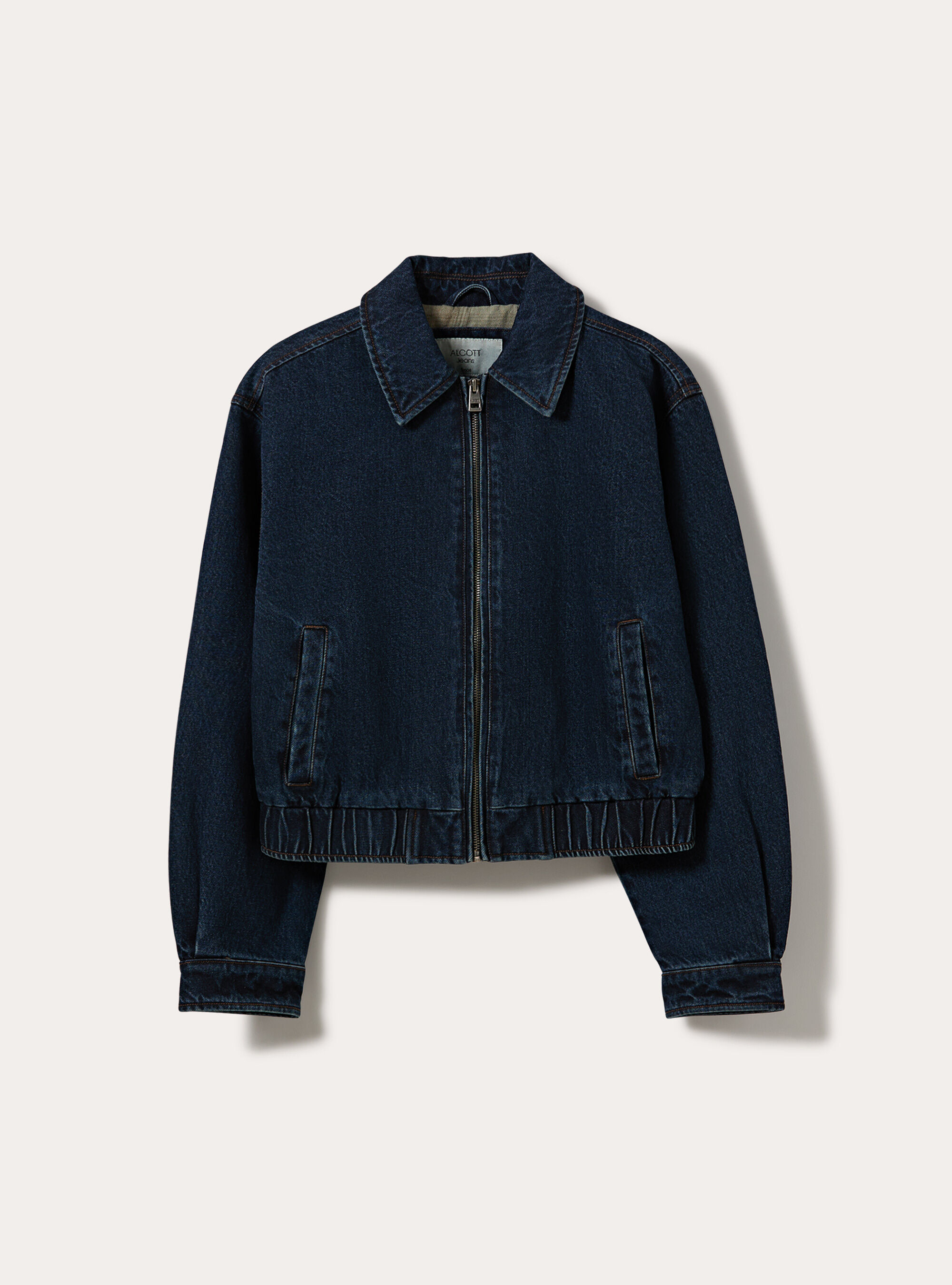 Giubbotto in denim corto, D002 MEDIUM DARK BLUE