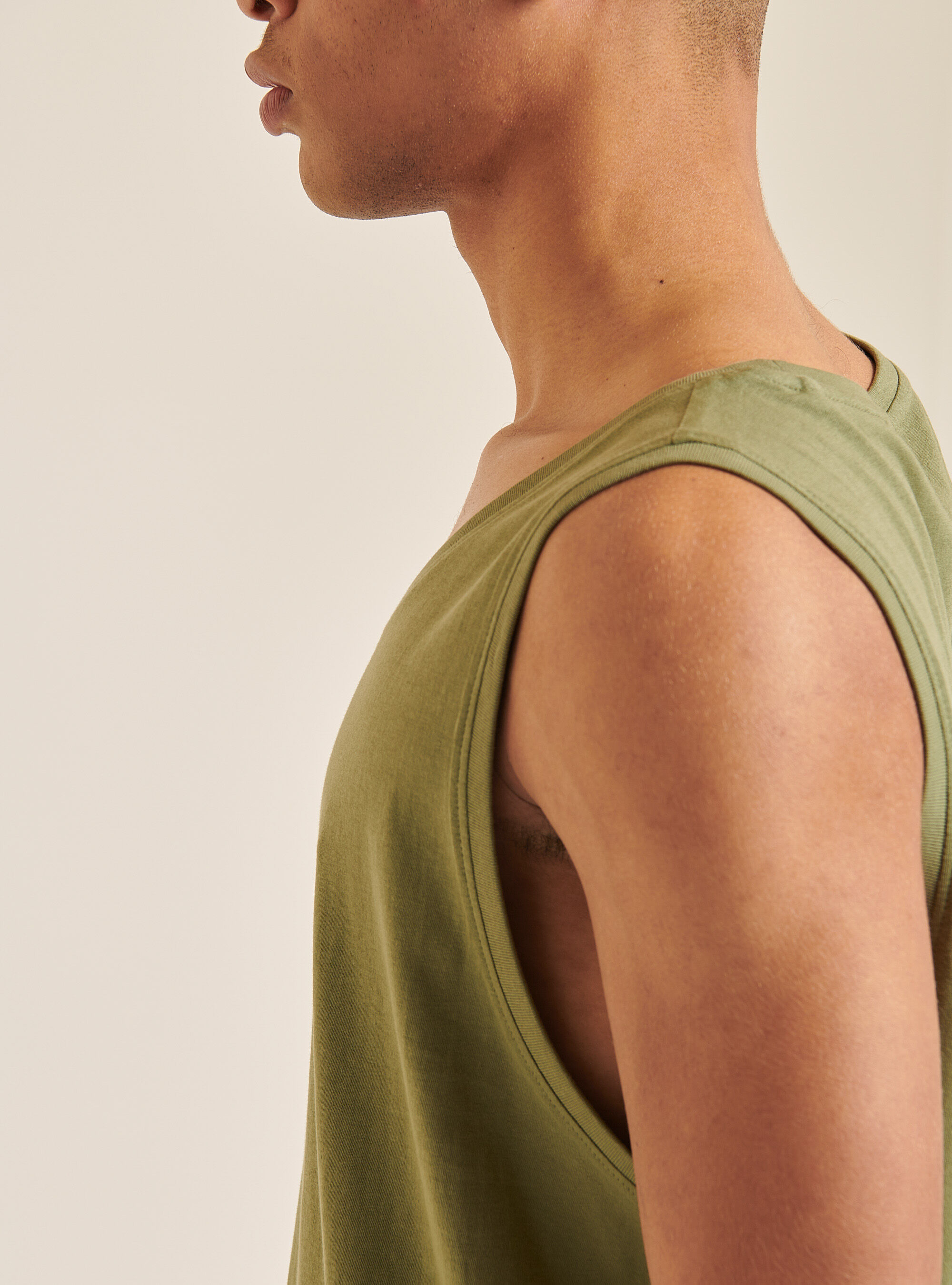 Canotta in cotone tinta unita, C0606 KAKY