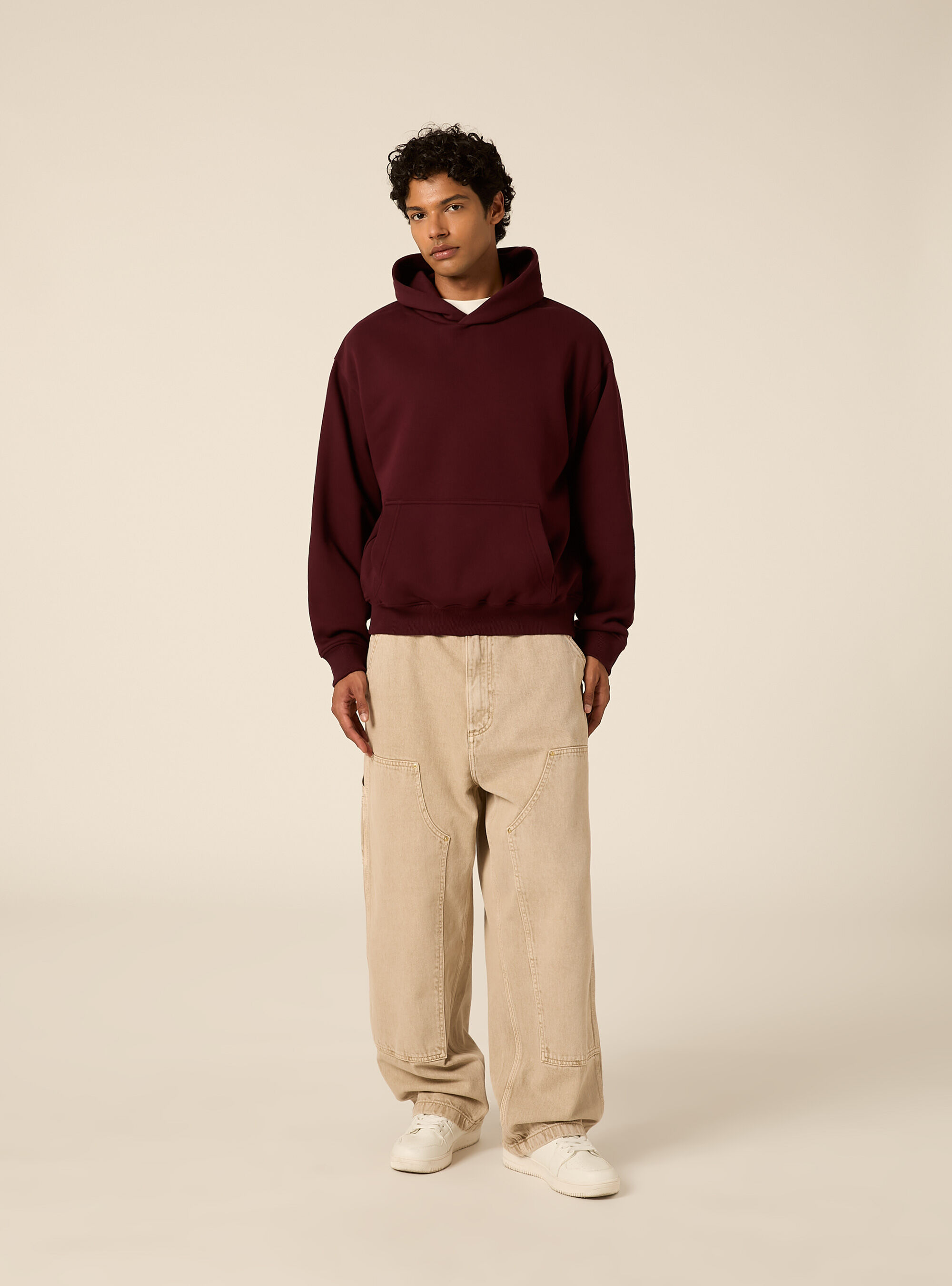Felpa con cappuccio boxy fit