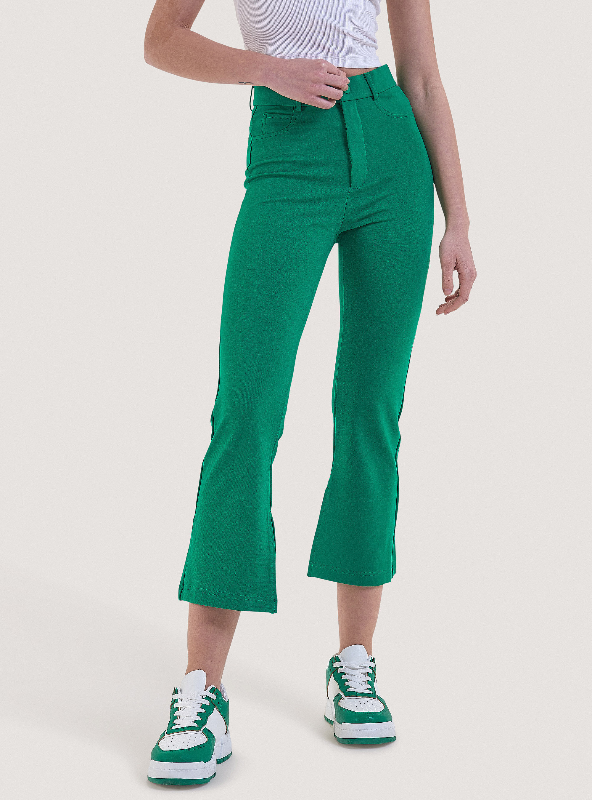 Pantalon shop flare court