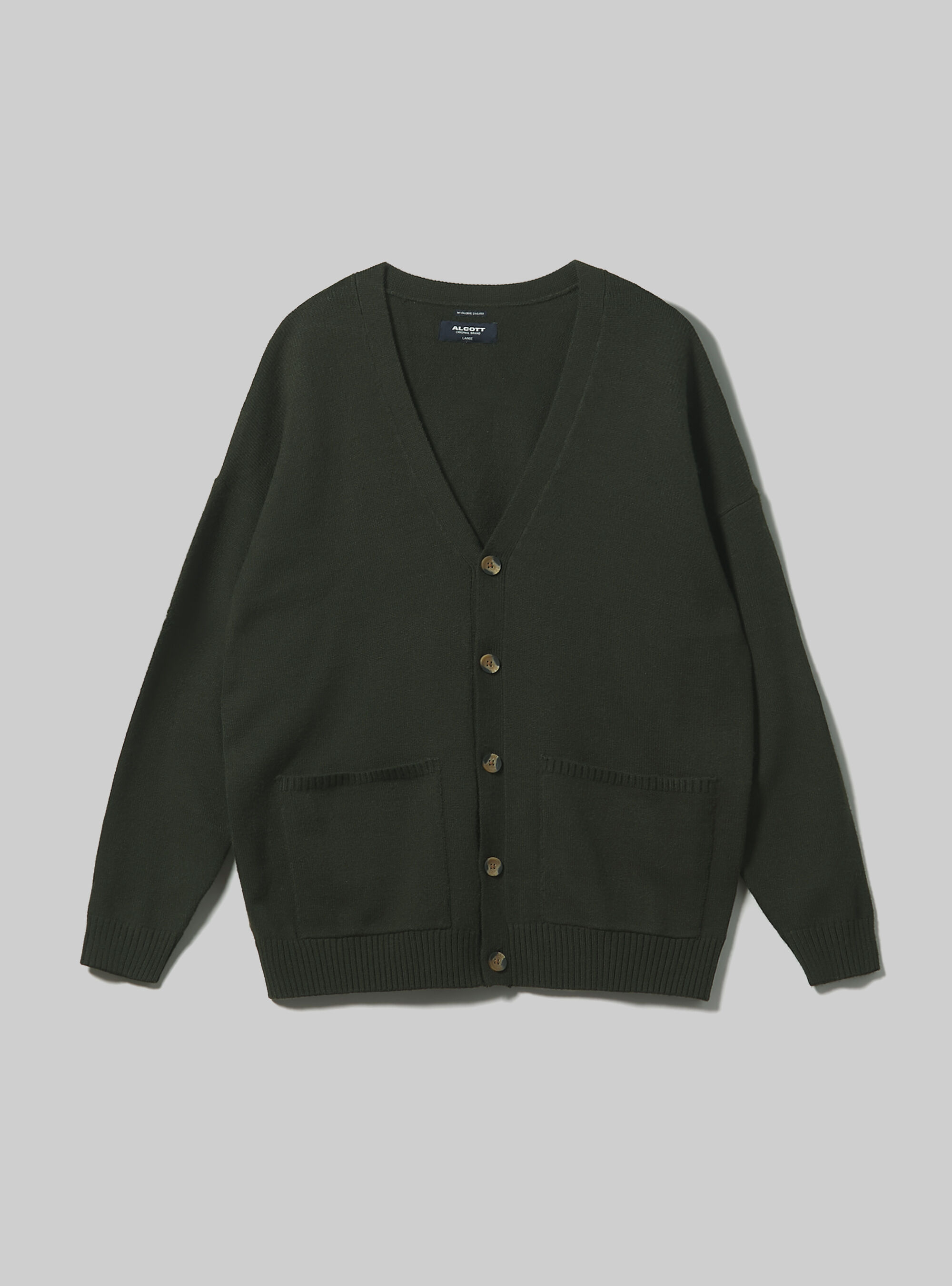 Cardigan pullover with buttons, KY1 KAKY DARK