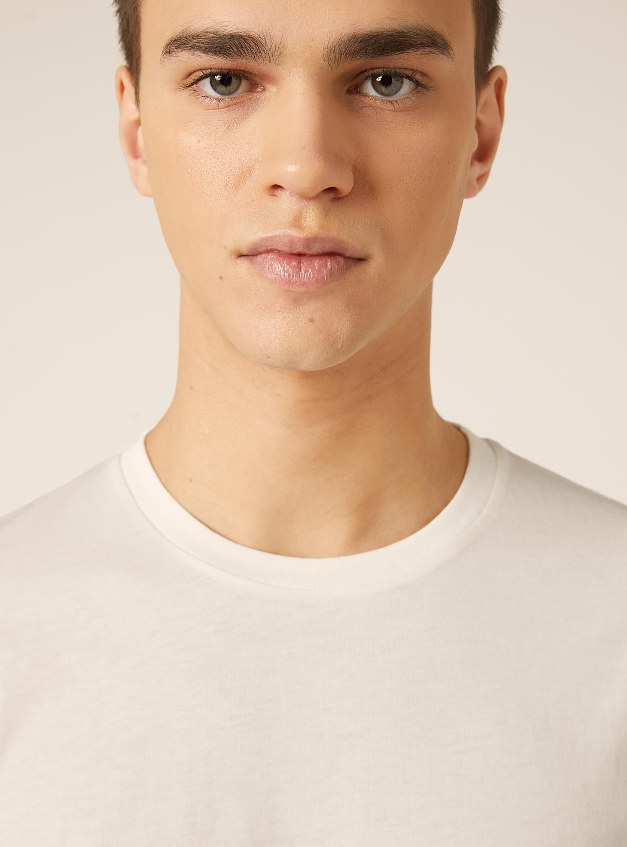 Maglietta girocollo basica, WH2 WHITE