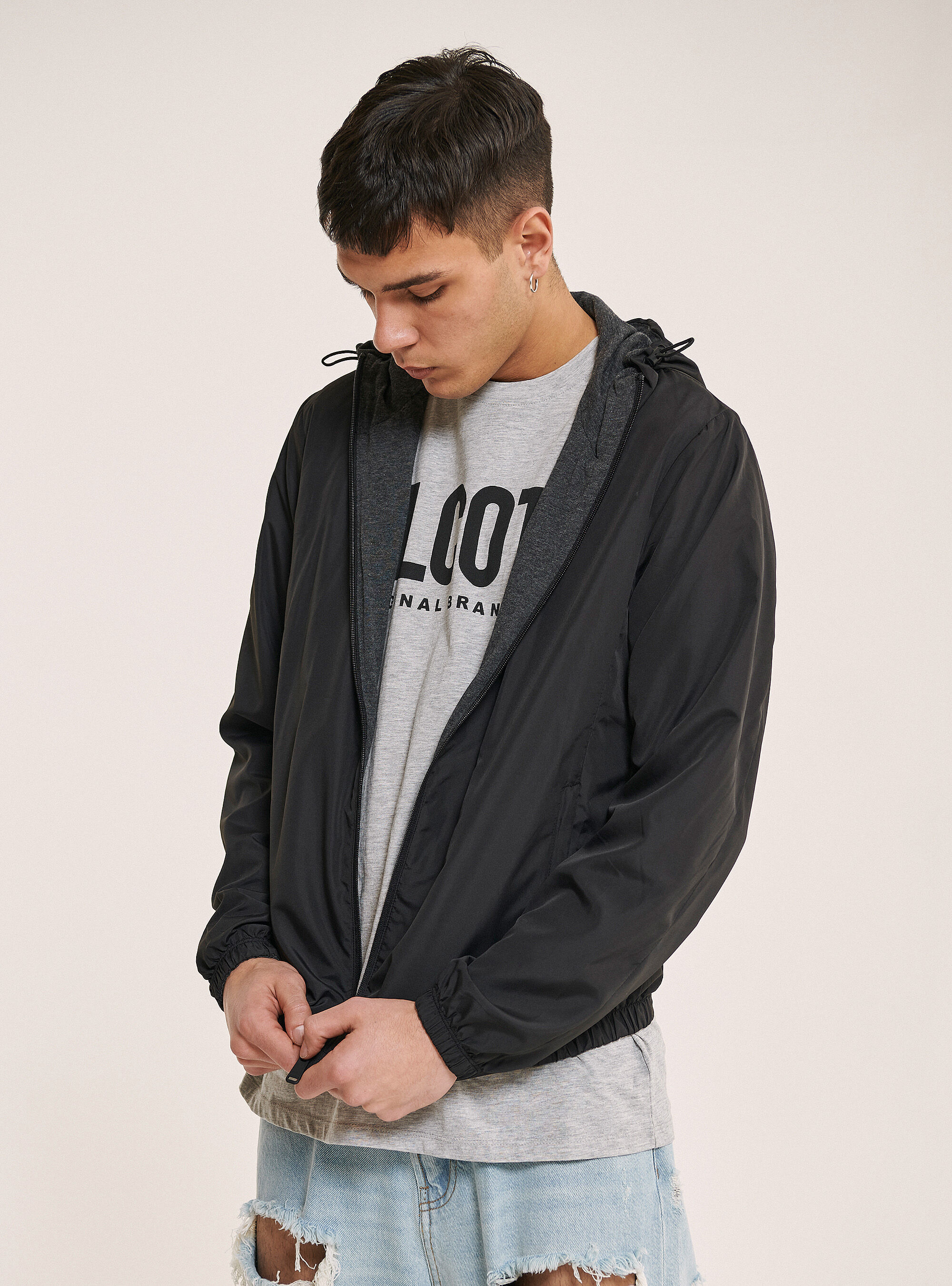 Reversible Nylon Jacket With Inside Fleece Alcott Coats And Jackets Uomo