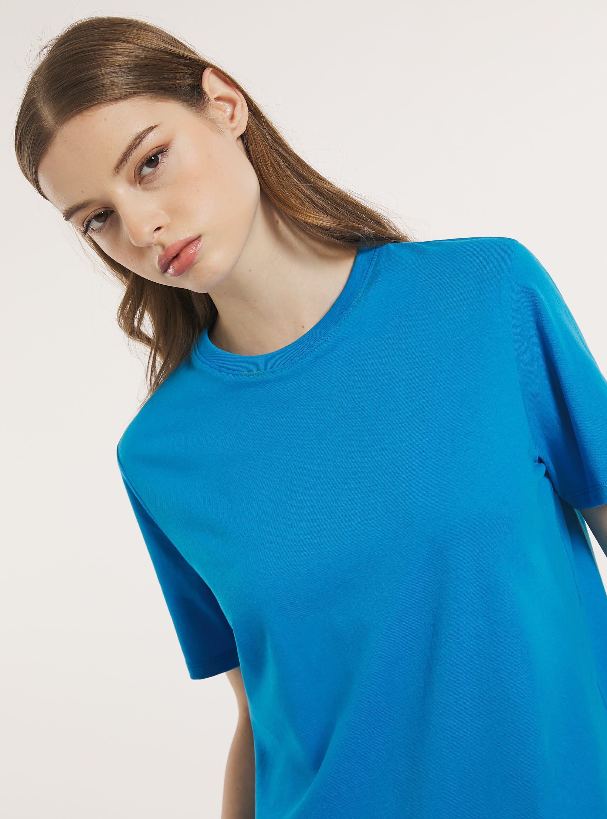 Camiseta de algod&oacute;n con cuello redondo, RY2 ROYALE MEDIUM