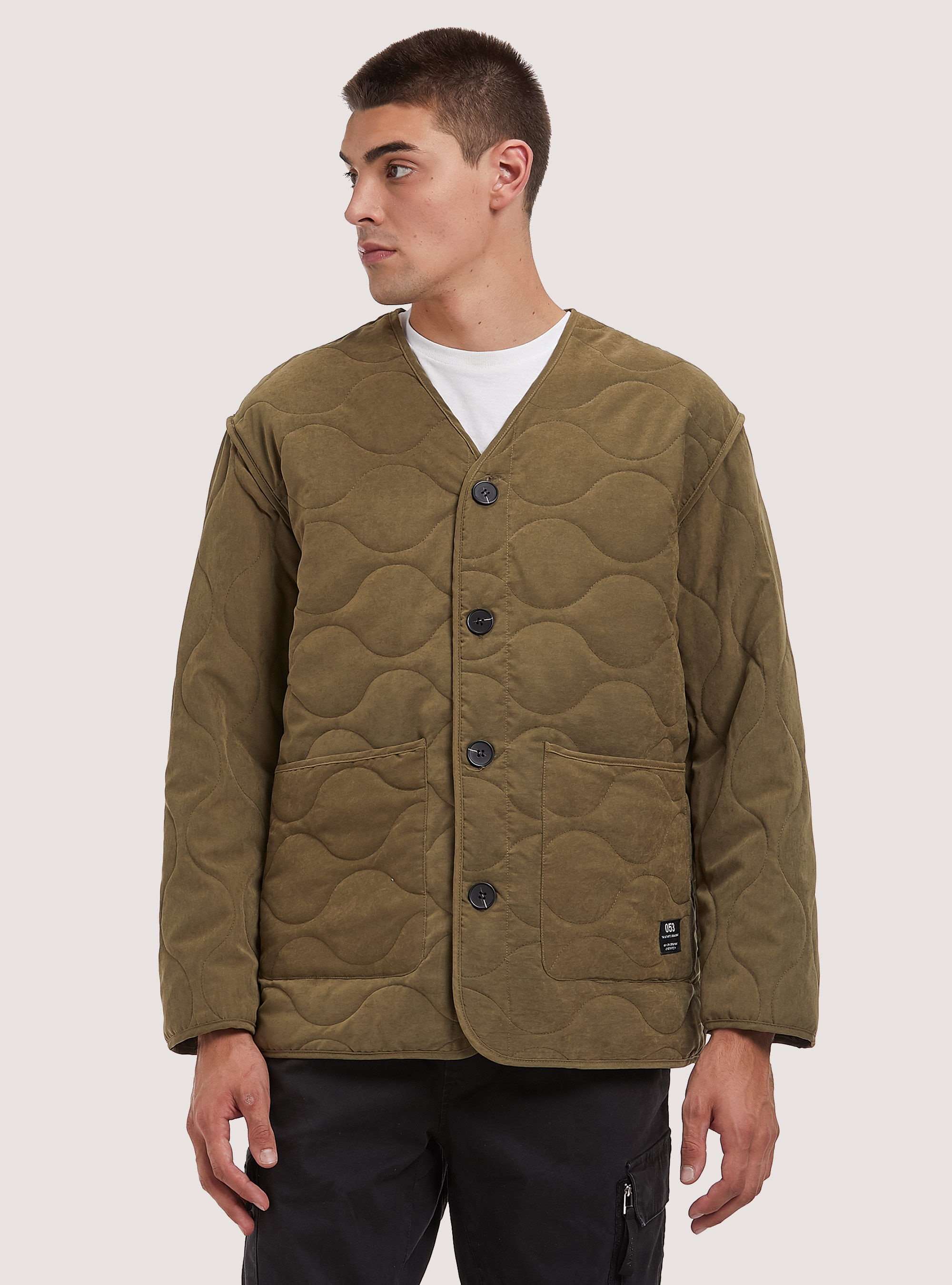 Quilted jacket with recycled padding, KY2 KAKY MEDIUM