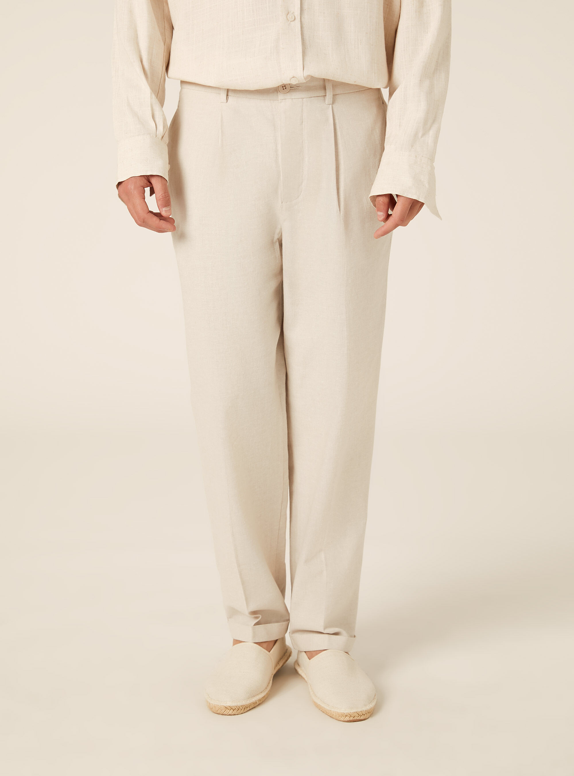 Pantal&oacute;n Sastrero Ligero de Mezcla de Lino
