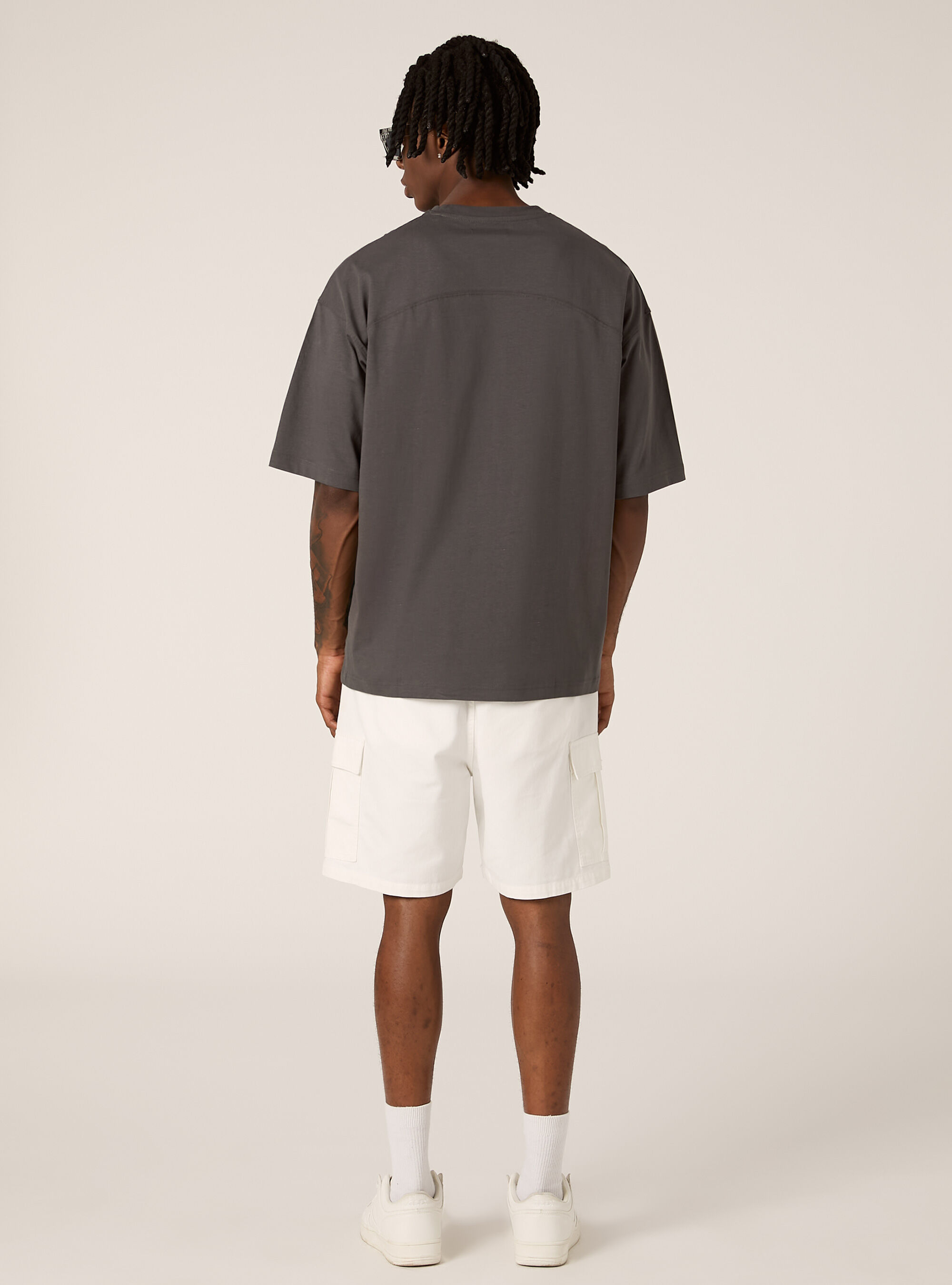 Tee-shirt &agrave; la coupe large, GY1 GREY DARK