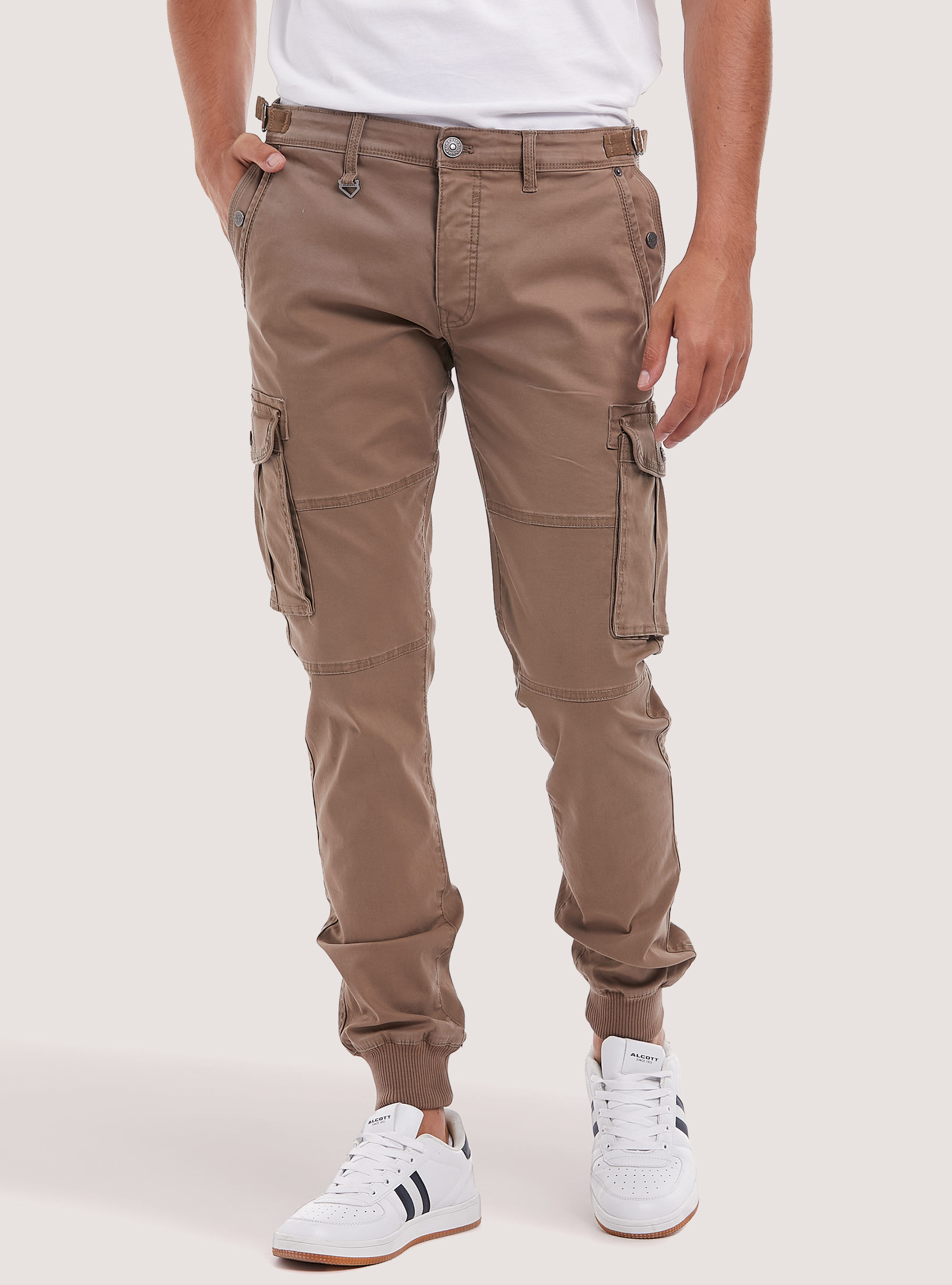 Pantaloni cotone uomo con elastico in vita outlet