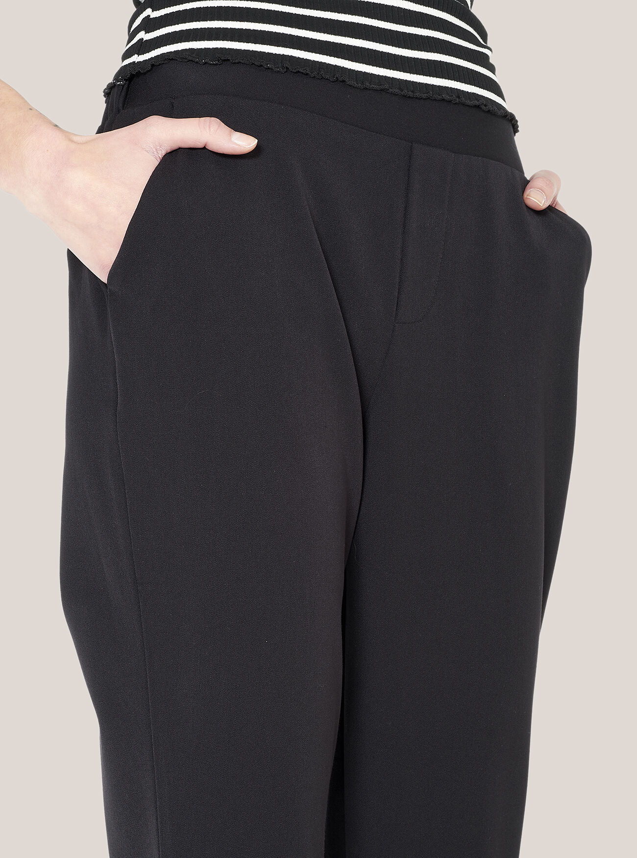 Pantalone tinta unita, C101 BLACK