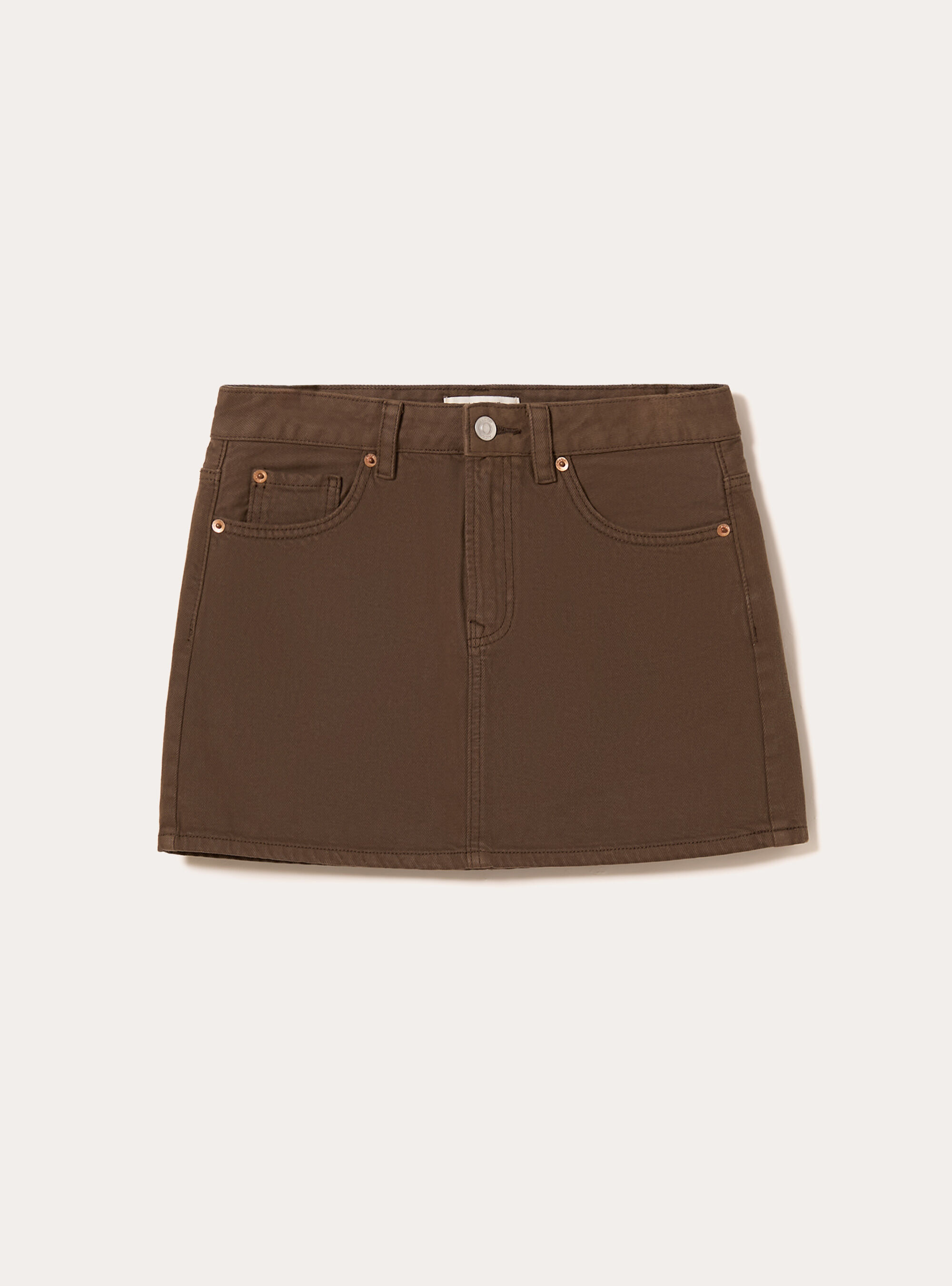 Mini twill skirt, BR2 BROWN MEDIUM