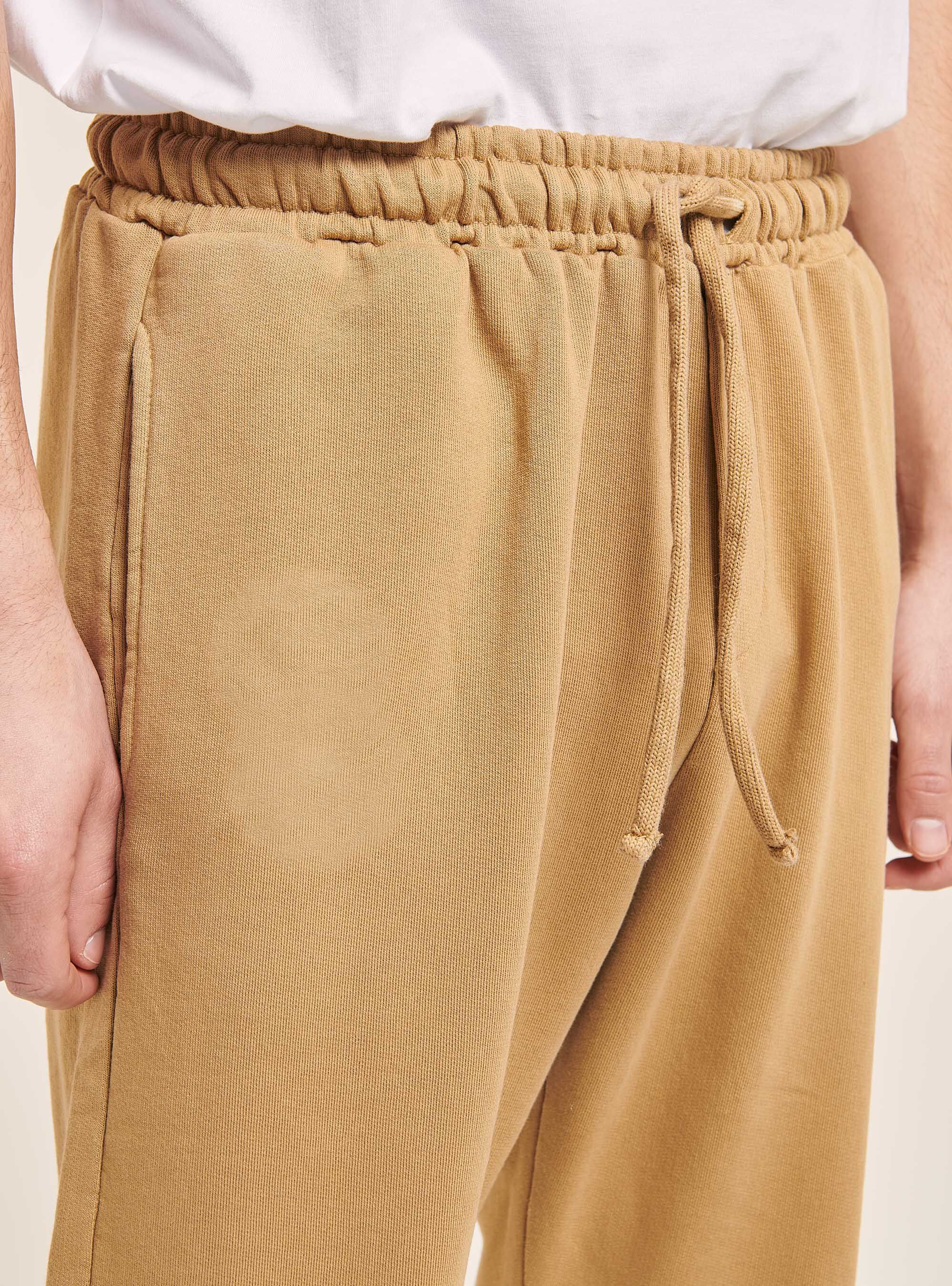 Pantaloni jogger in cotone, C5507 TOBACCO