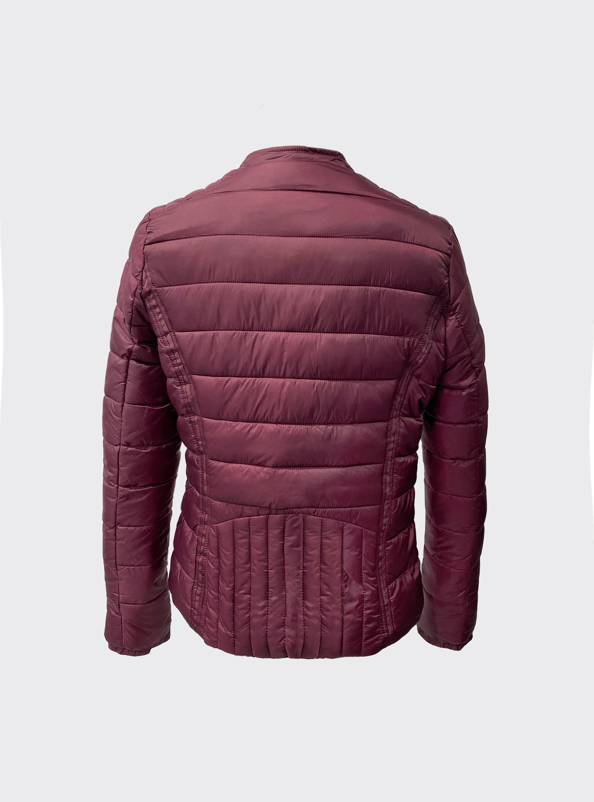 Giubbotto imbottito con zip laterale, C312 BORDEAUX