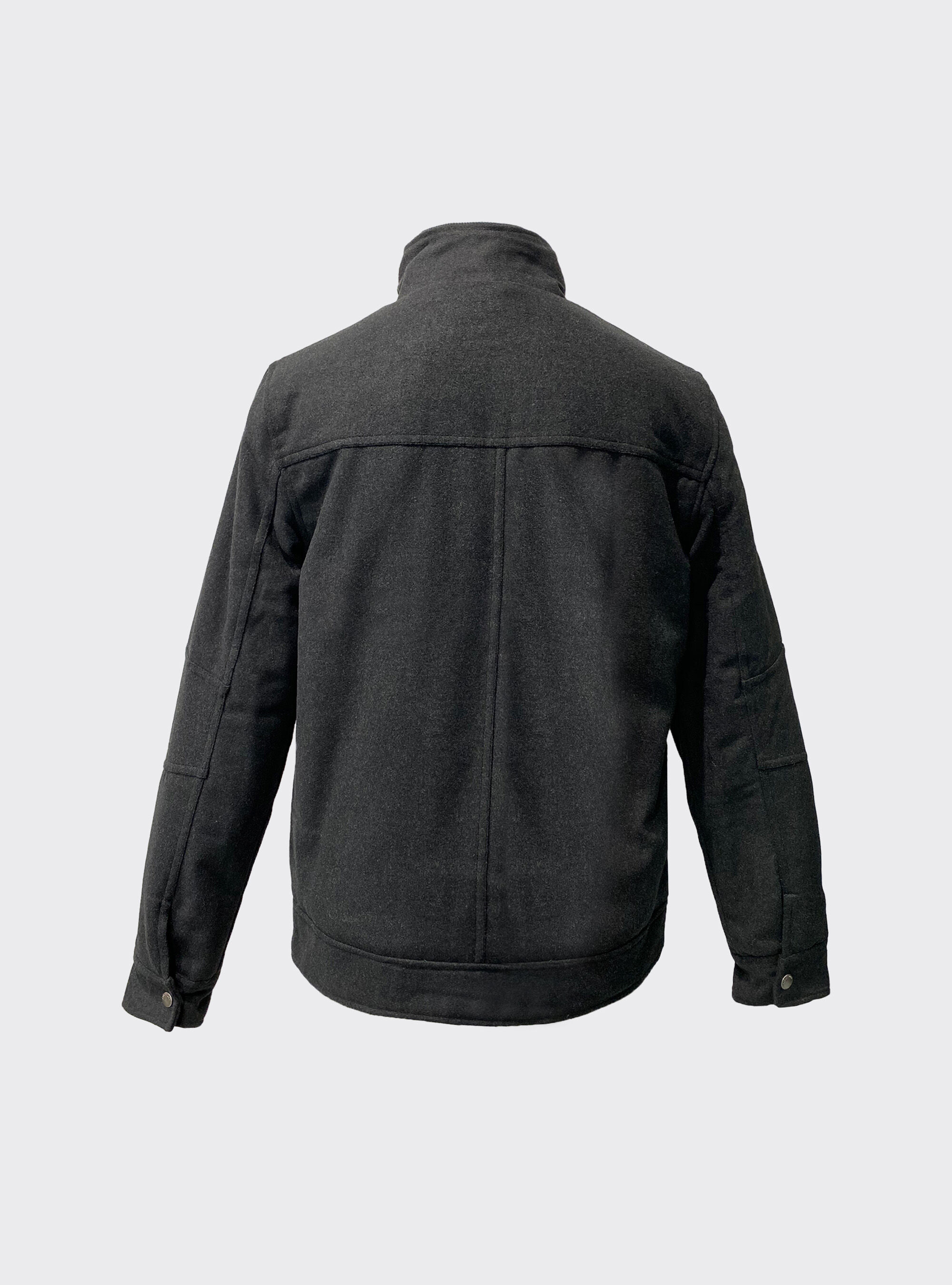 Giubbotto in panno con zip frontali, GREY MELANGE